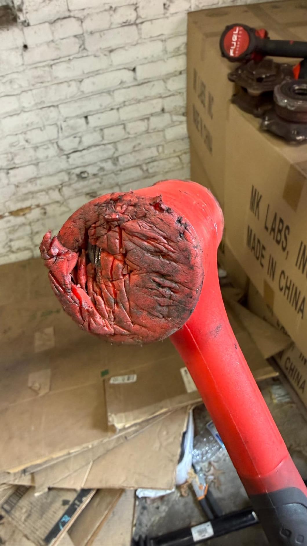 YIYITOOLS Dead Blow Hammer Set, 3 Piece/16oz(1LB),27oz(1.5LB),45oz(3LB),Red and Black, Shockproof Design, No Rebound Mallet Unibody Molded Checkered Grip Spark and Rebound Resistant (YY-3-013) customer photo 2