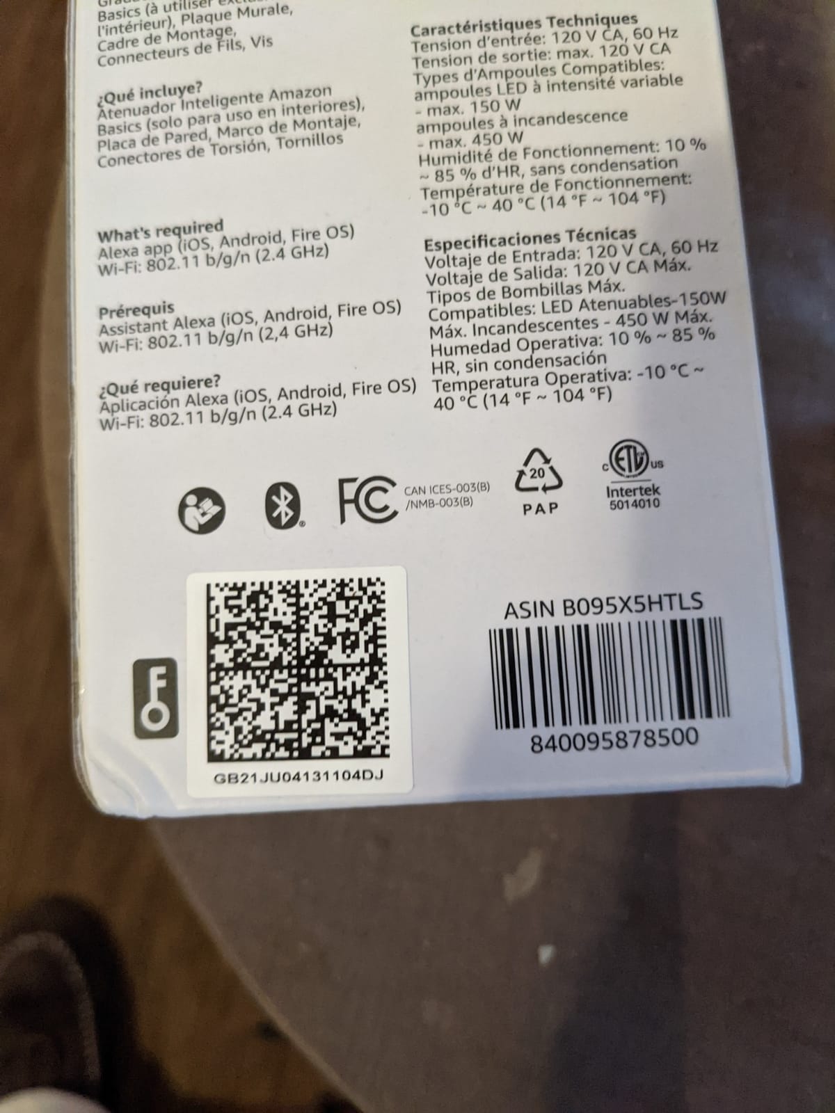 Amazon Basics Smart Dimmer Switch, 3-Way, Works with Alexa Only, Voice Control, Wi-Fi Light Switch, Schedule, 2.4 GHz Wi-Fi, No Hub Required, White customer photo 1