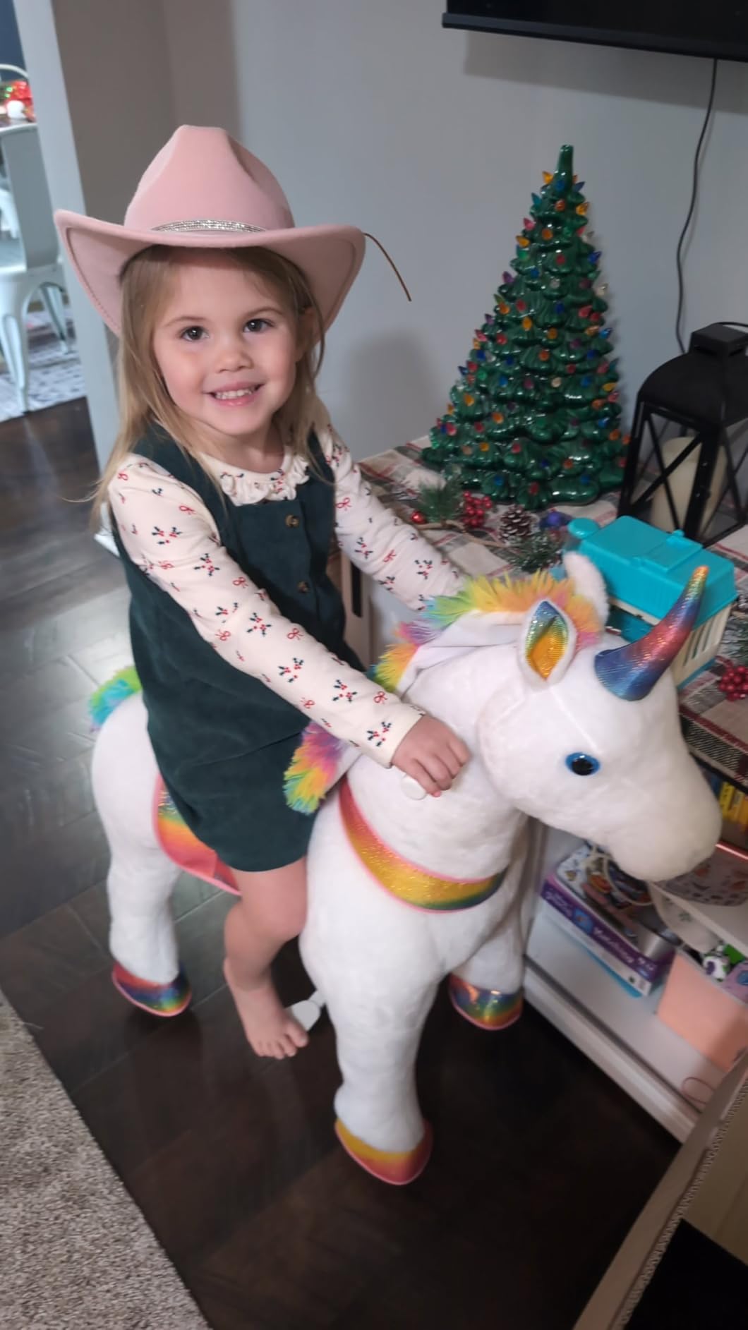 WondeRides Ride On Horse for Toddlers 3-5, Brown Riding Horse customer photo 1