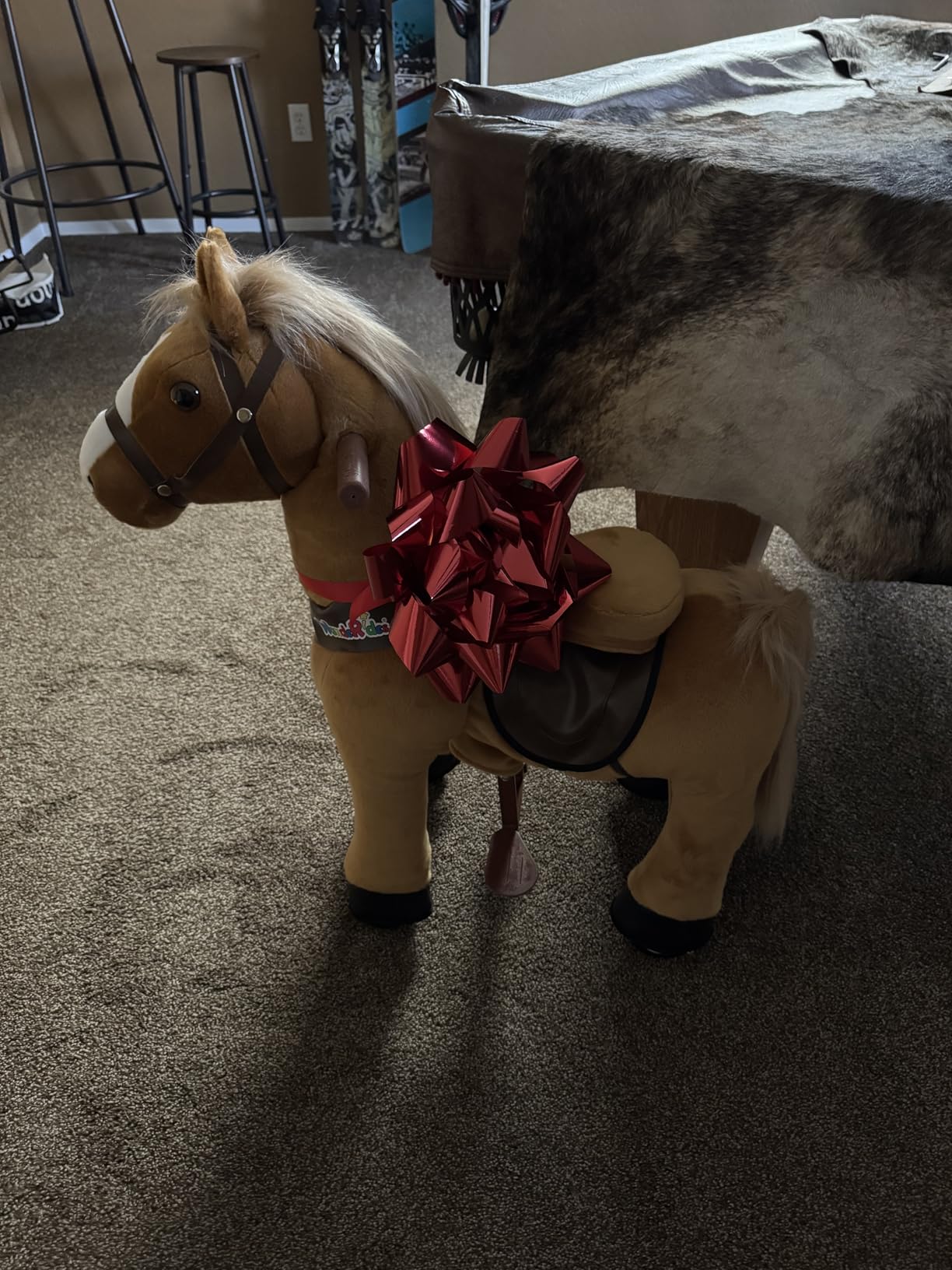 WondeRides Ride On Horse for Toddlers 3-5, Brown Riding Horse customer photo 2