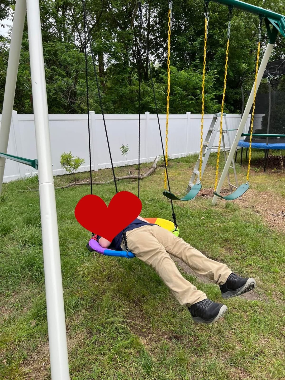Hapfan 9.5ft Tall Swing Sets for Backyard for Big Kids & Adults (Patented) customer photo 1