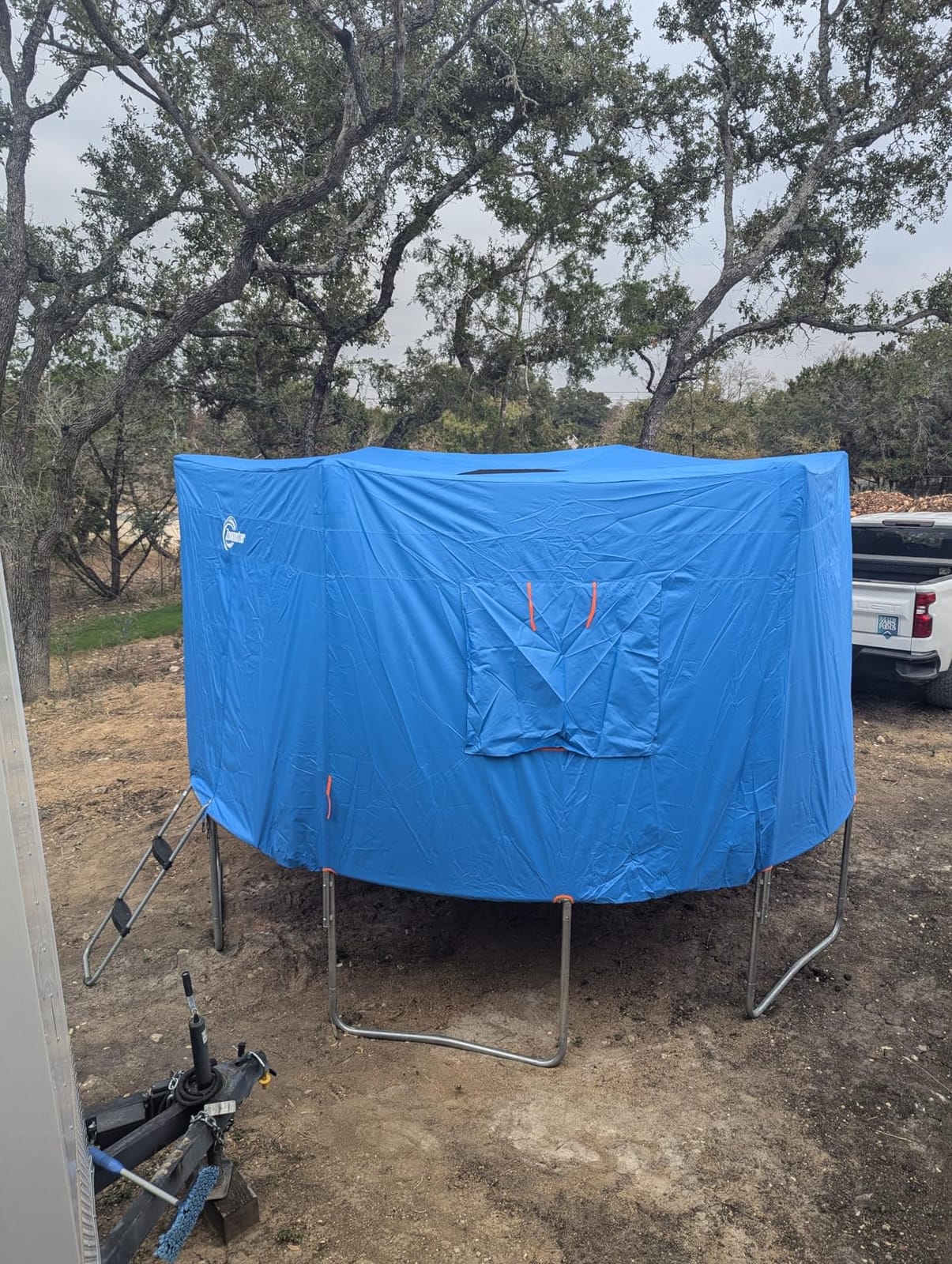 14FT Trampoline Tent Cover, Fits for 6 Straight Pole Round Trampoline (Tent Only) customer photo 2