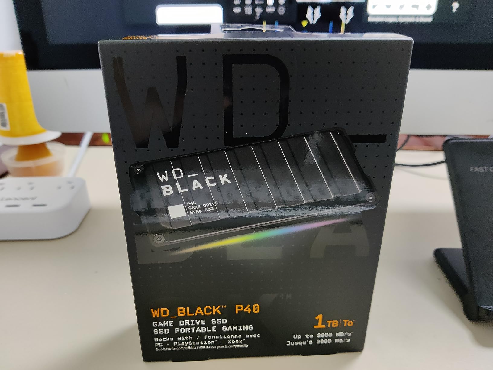 Western Digital 1TB P40 Game Drive SSD - Up to 2,000MB/s, RGB Lighting, Portable External Solid State Drive , Compatible with Playstation, Xbox, PC, & Mac - WDBAWY0010BBK-WESN customer photo 1