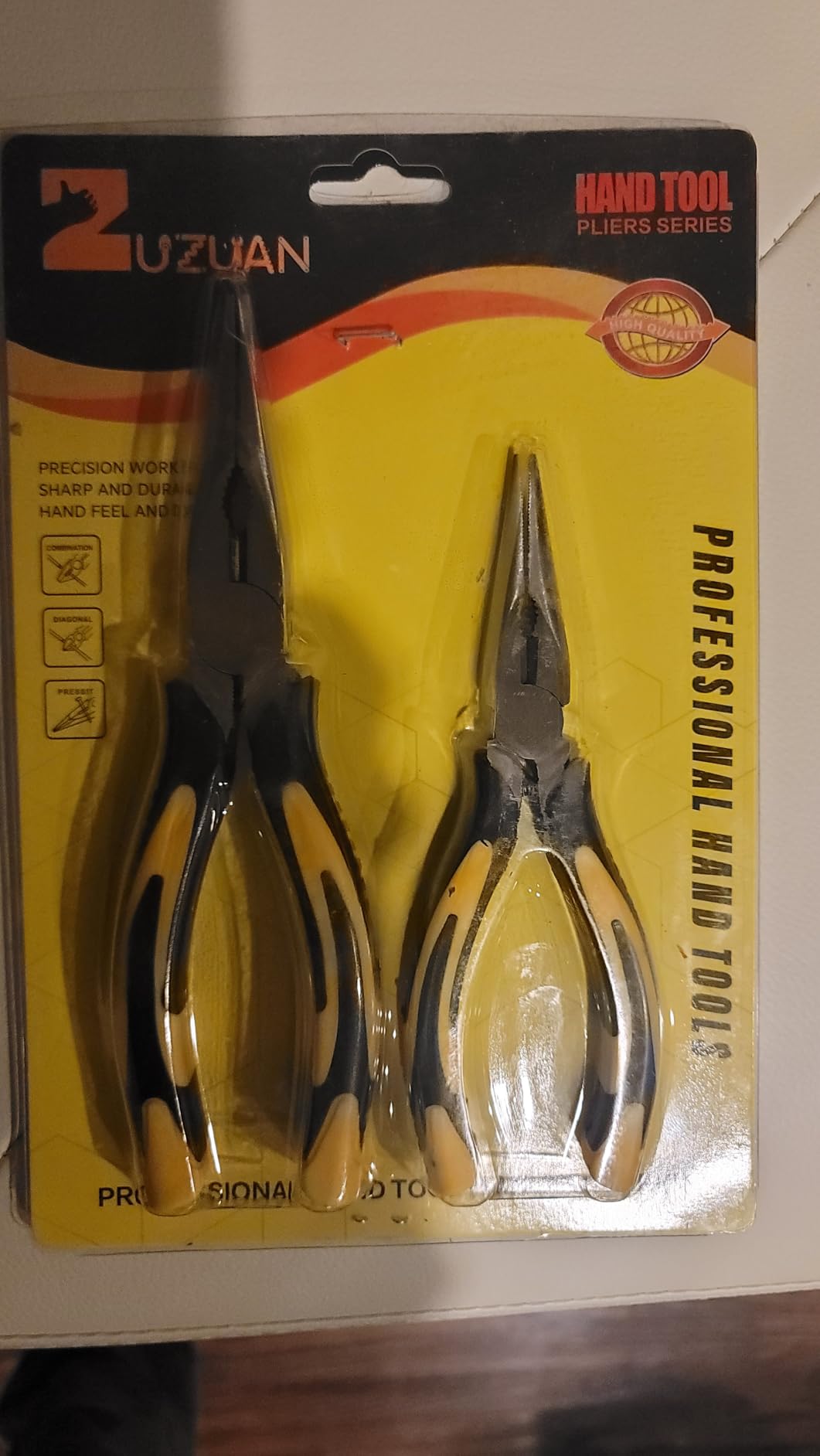 Long Needle Nose Pliers-6''&8'', with Wire Cutter, 2pcs customer photo 2