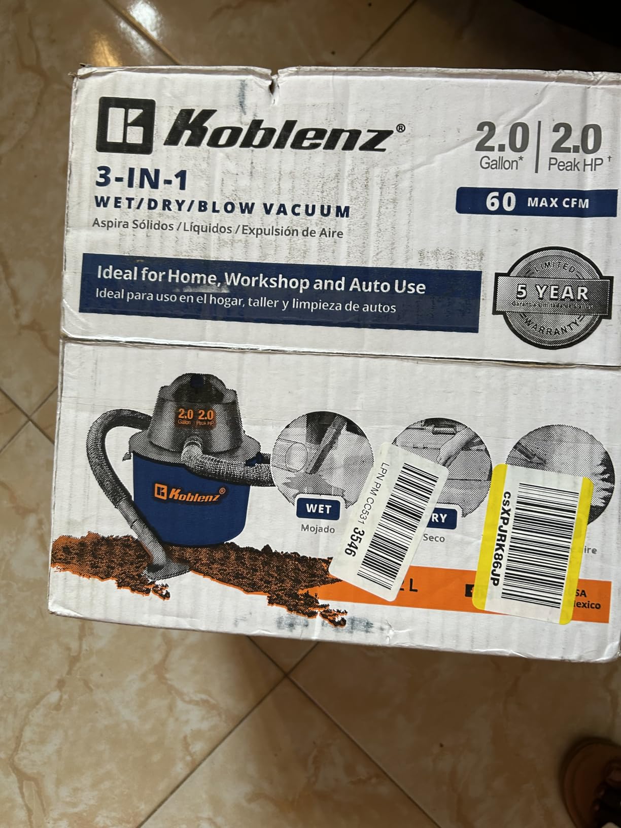 Koblenz WD-2L Wet Dry Vacuum Cleaner, Home Car Garage Workshop, 2.0 PHP customer photo 1