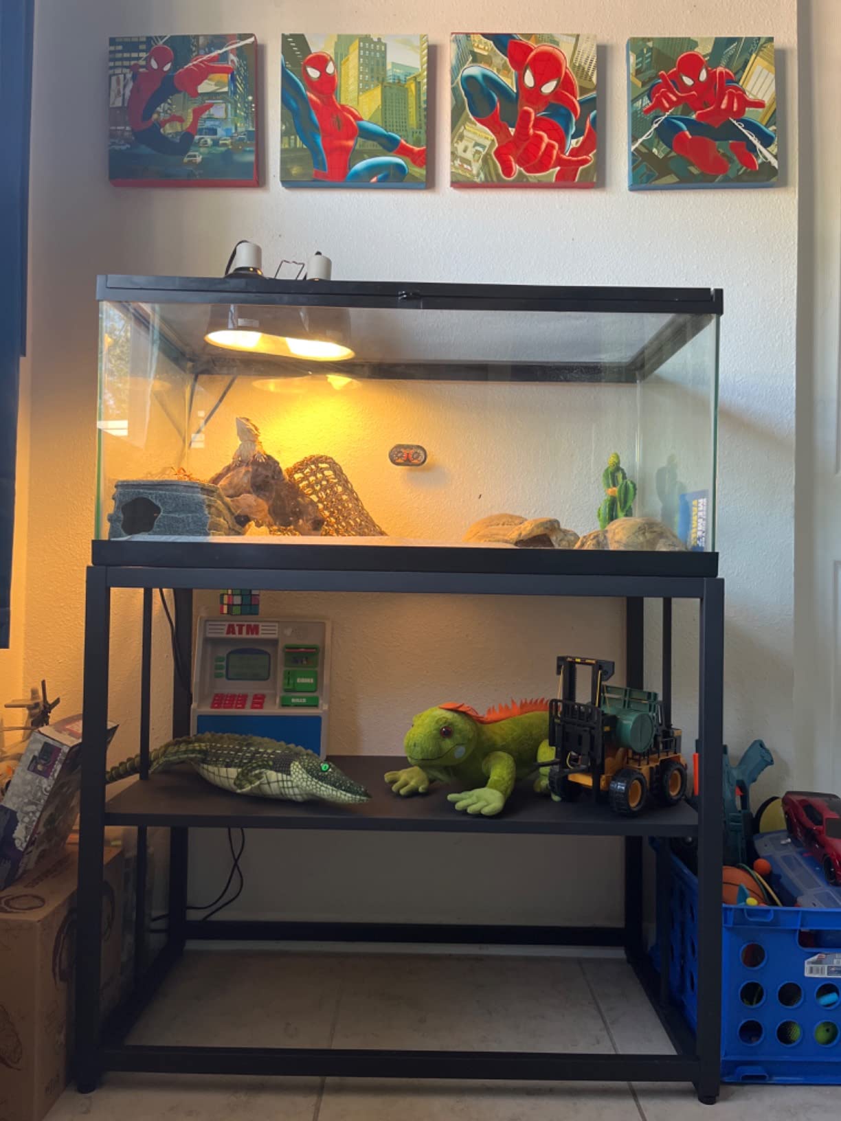 Likeem Fish Tank Stand Metal Aquarium Stand 40 Gallon Aquarium Turtle Tank 36.5