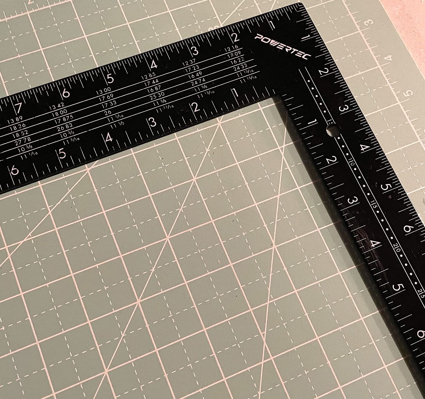 POWERTEC 6'' Precision Marking T-Square, T Rule w/Pencil for Measuring, Scribing, Setting Up Bits Height, Stainless Steel Woodworking & Crafting Marking Tools for Drill Press, Table Saw 80027 customer photo 1