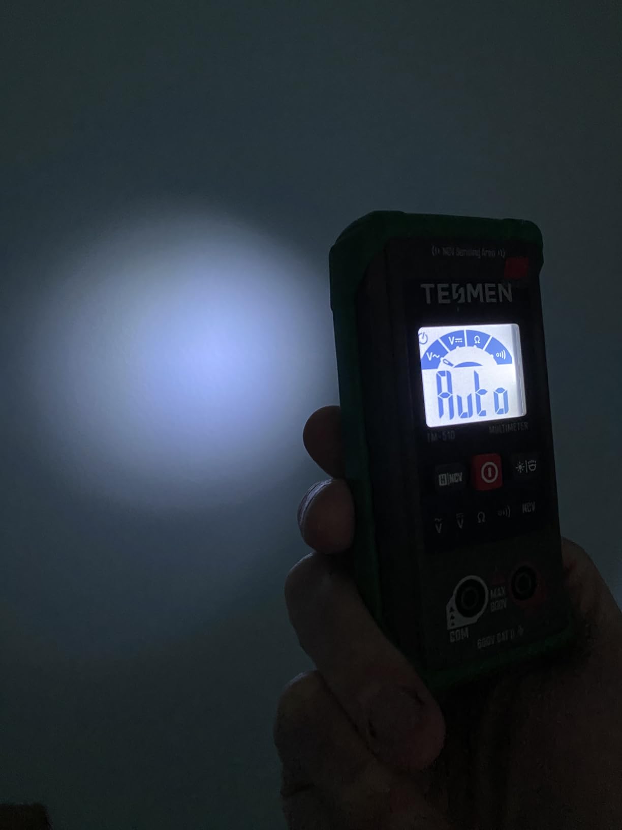 TM-510 Digital Multimeter, 4000 Counts, Smart Measurement, Auto-Ranging Voltmeter; Voltage Tester with Non-Contact Voltage Function, Measures AC/DC Voltage, Resistance, Continuity – Green customer photo 2