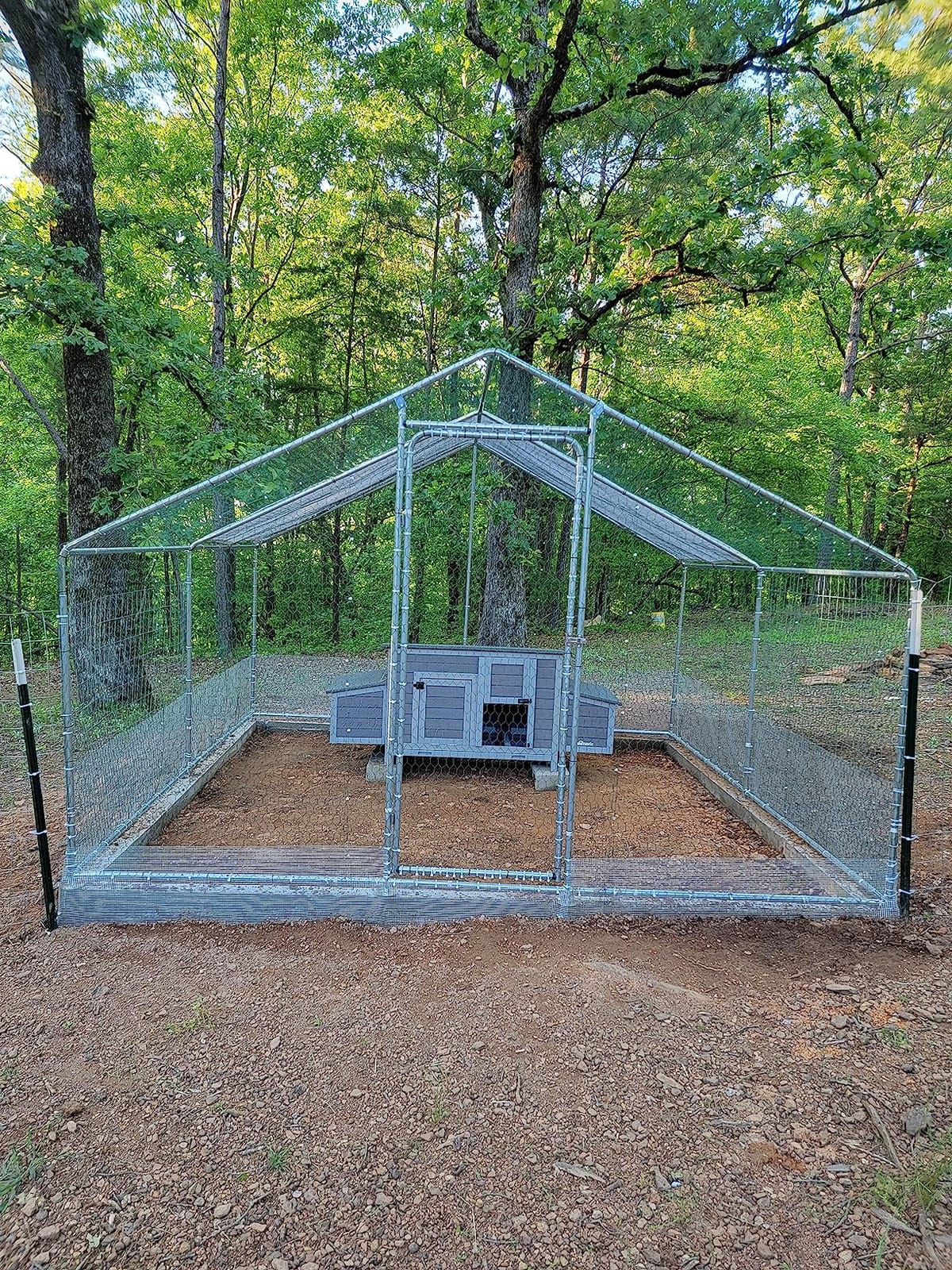 Large Metal Chicken Coop 10x10 Walk-in for 20 Chickens, Predator-Proof customer photo 2