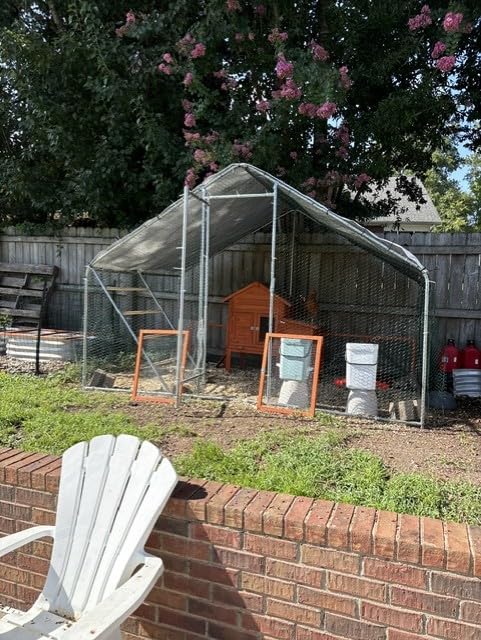 CHIKENCOOP 19.5x9.8x6.5 ft Metal Chicken Coop, Chicken Run with Cover customer photo 2
