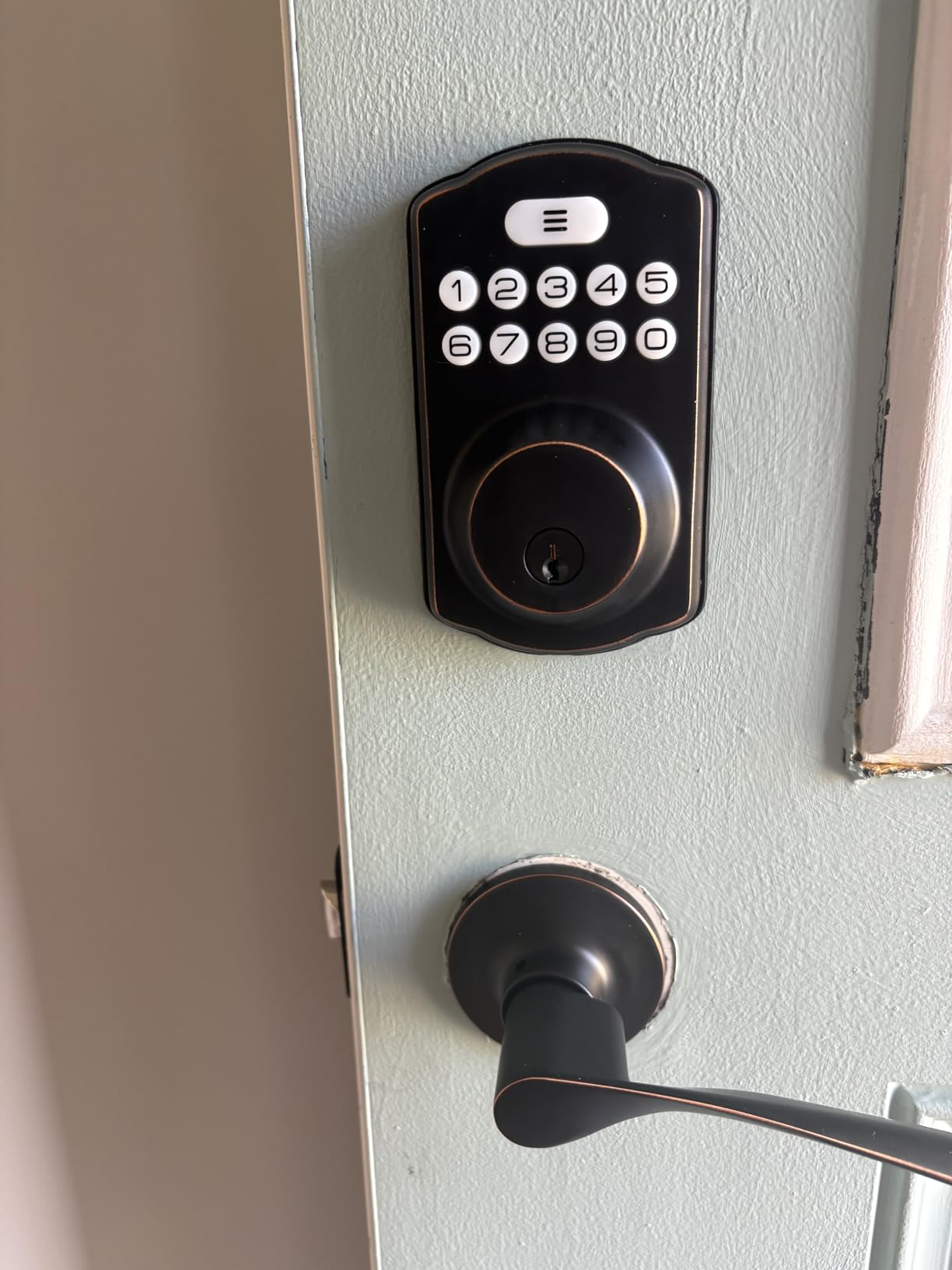 Veise KS01B Keypad Door Lock with 2 Lever Handles Set, Matte Black customer photo 2