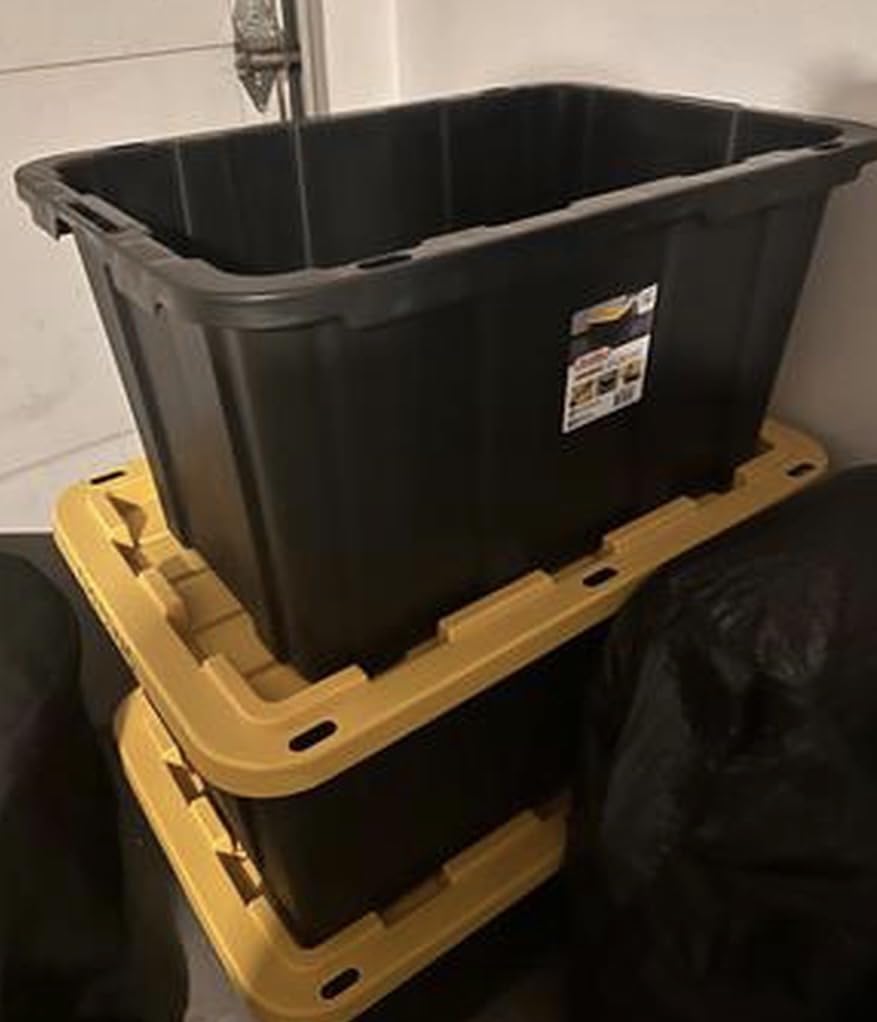 CX Heavy Duty 27-Gallon Stackable Plastic Storage Bins with Lids, 2 Pack customer photo 1
