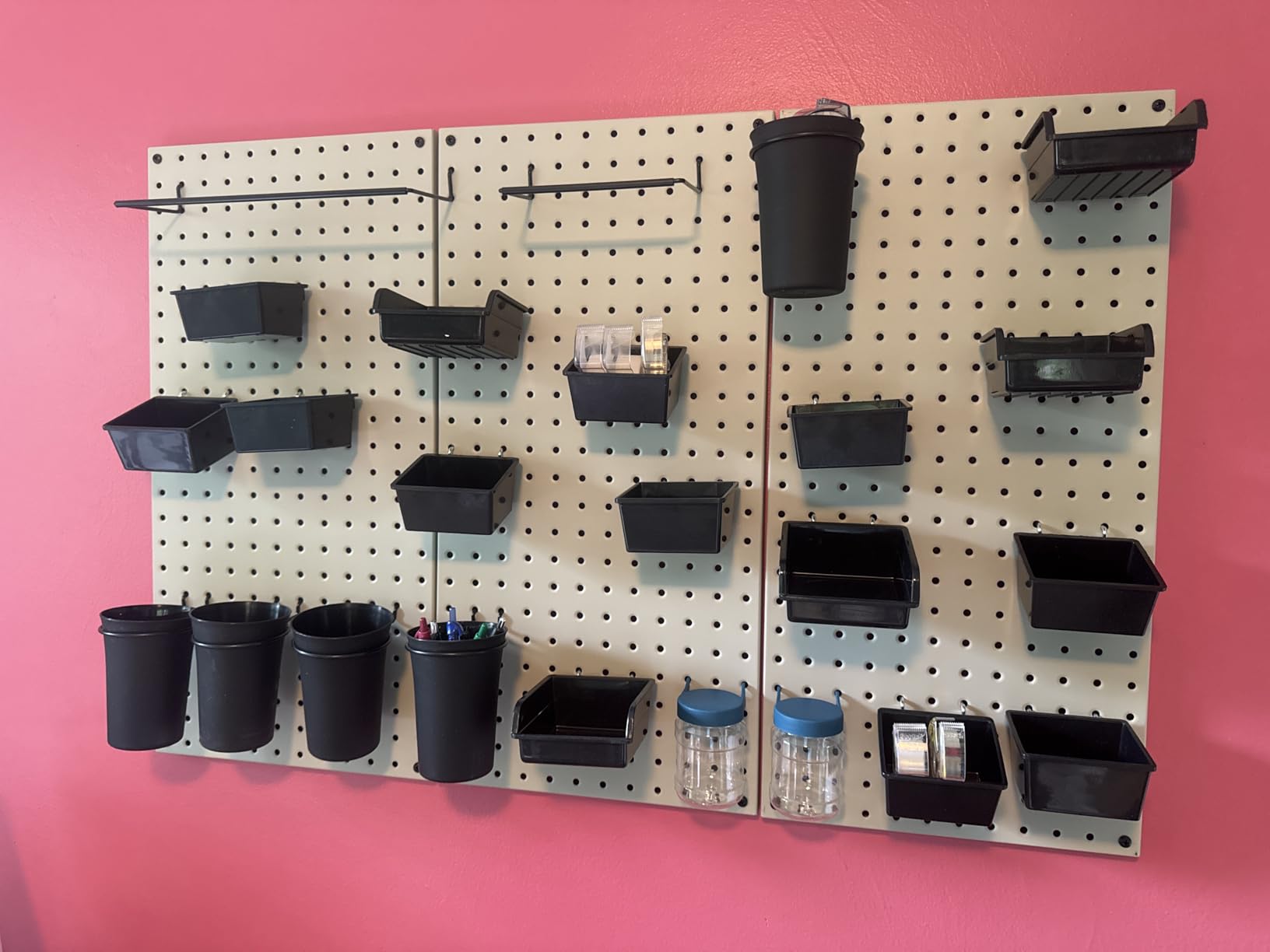 TORACK 3 PCS Metal Pegboard Panels(12x24 inch) for Wall, 36x24 in customer photo 1