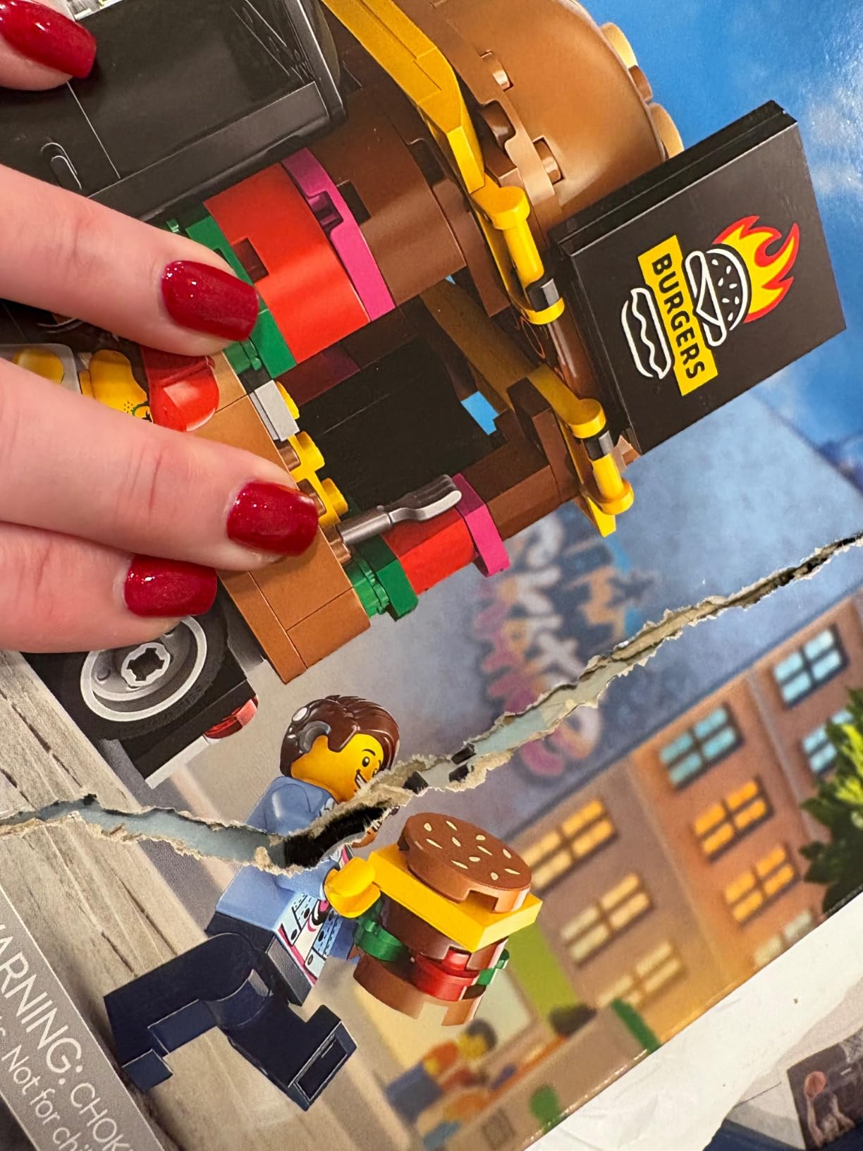 LEGO City Burger Truck Toy Building Set, Fun Gift for Kids Ages 5 Plus, Burger Van and Kitchen Playset, Vendor Minifigure and Accessories, Imaginative Pretend Play for Boys and Girls, 60404 customer photo 1