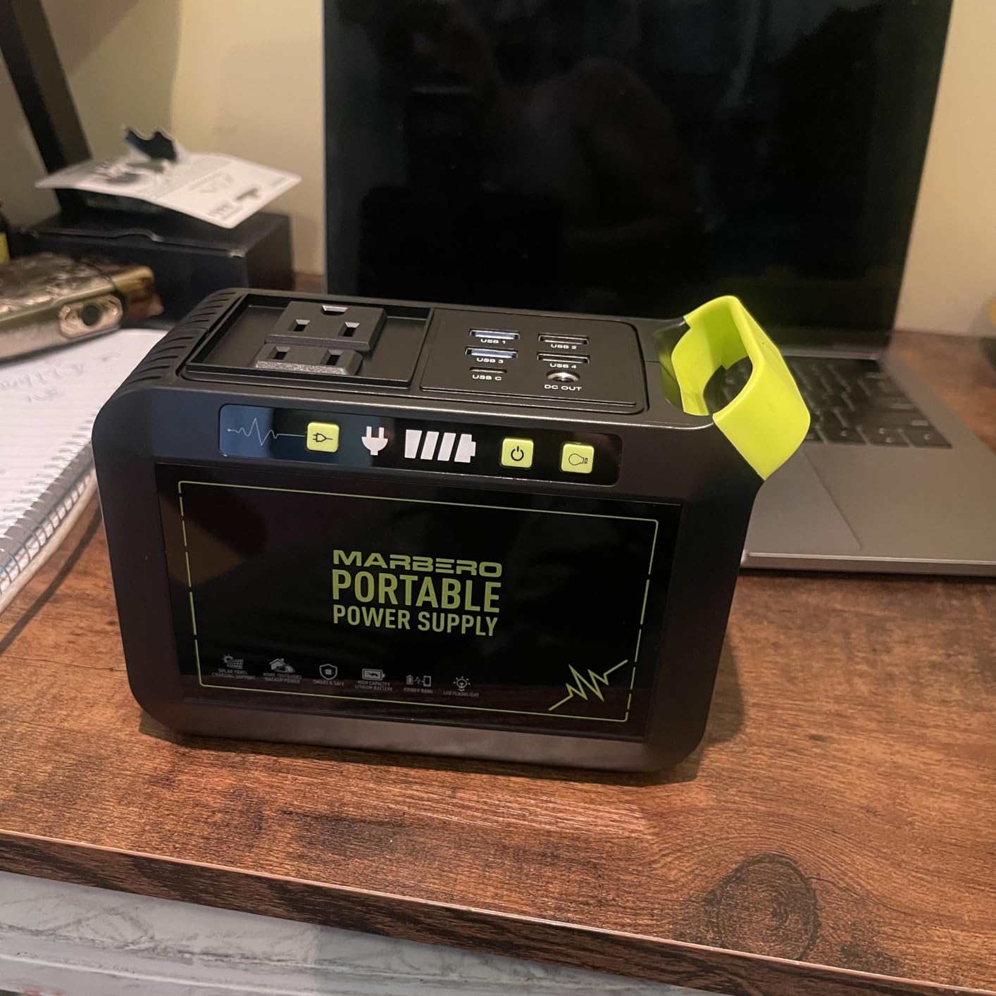 Portable Power Station 300W MARBERO 237Wh Camping Solar Generator Backup Lithium Battery with Pure Sine Wave 110V AC Outlet, USB C, USB A, DC for Outdoors Camping CPAP Home Blackout Emergency customer photo 1
