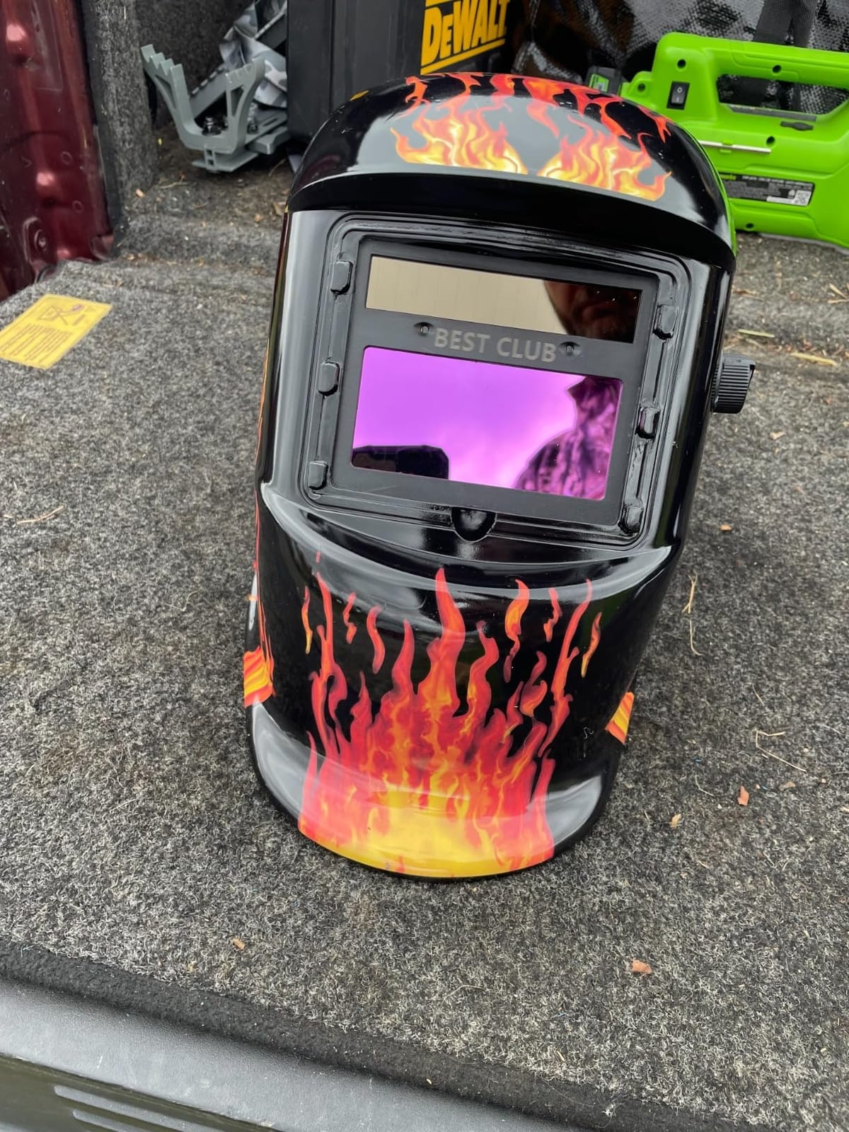 Welding Helmet Auto Darkening : BESTCLUB True Color Solar Powered Hood with Adjustable Shade Range 4/9-13 for Mig Tig Arc Welder Mask customer photo 2