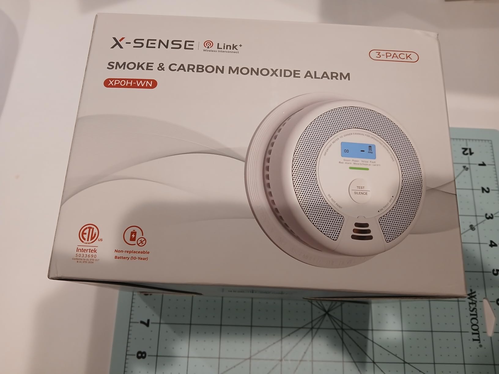 X-Sense Wireless Combination Smoke and CO Detector, XP0H-WN, 3-Pack customer photo 2