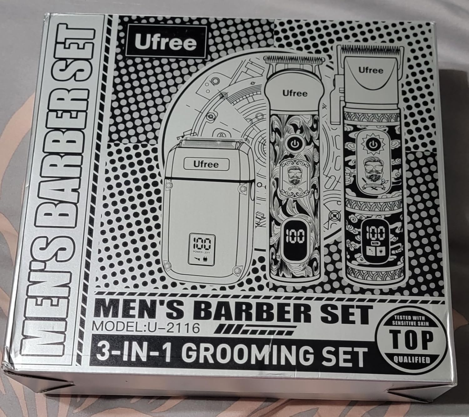 Ufree Hair Clippers for Men, Beard Trimmer, Foil Shaver 3-in-1 Grooming Kit customer photo 2