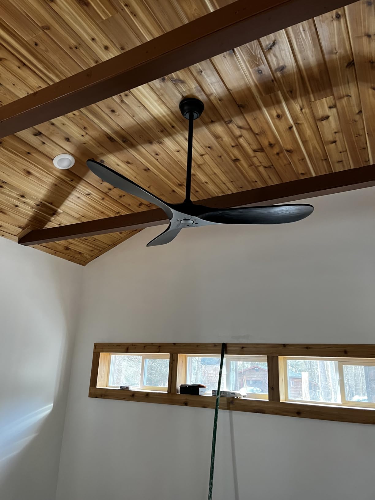 72 Inch Ceiling Fan No Light, Wood Outdoor Ceiling Fans for Patios Living Room Gazebo Porch, Indoor Modern Exterior Extra Large Ceiling Fan without Lights with Downrod(Walnut) customer photo 1