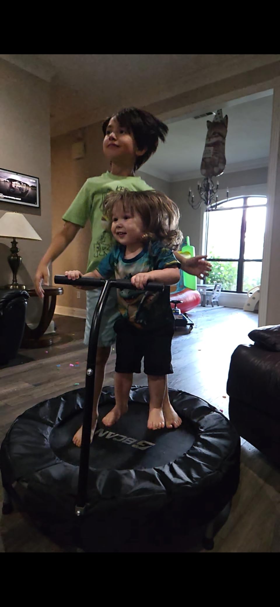 BCAN SP1 36'' Kids Toddler Trampoline Indoor, Foam Handle | FED Fitness customer photo 1