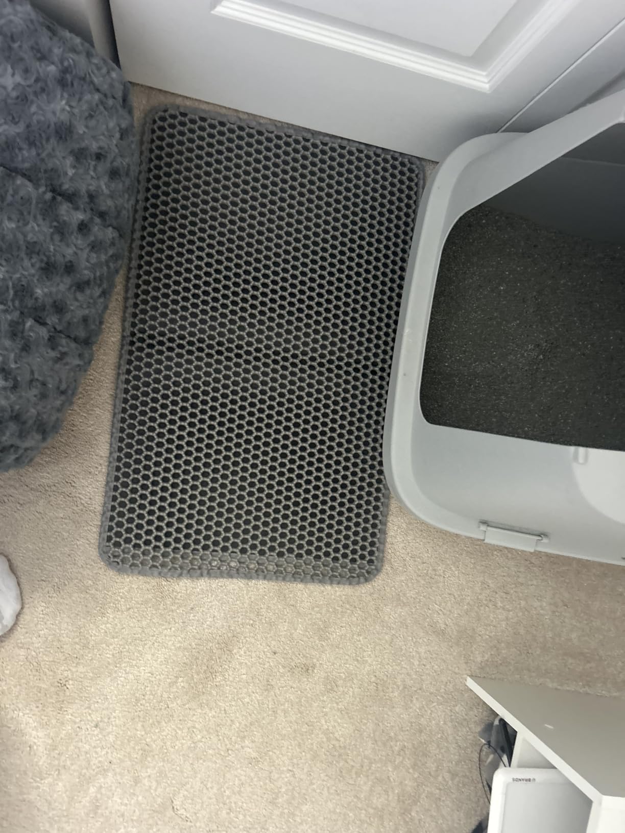 Powools Cat Litter Mat, 23.2 x 14.6 in, Waterproof, Non-Slip, Grey customer photo 1