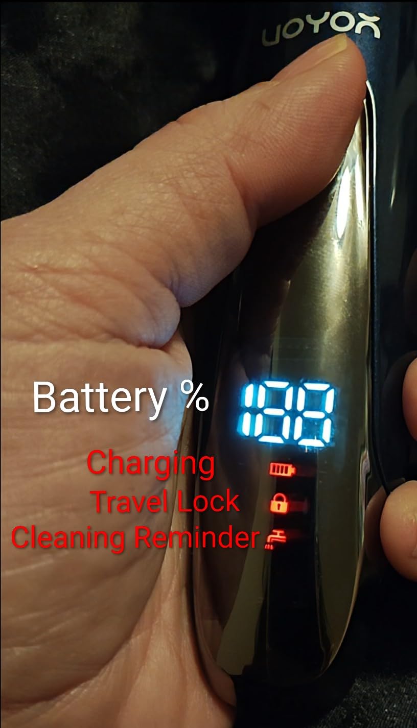 VOYOR Electric Razor for Men Wet & Dry, 3D Rotary Electric Shavers for Men customer photo 2