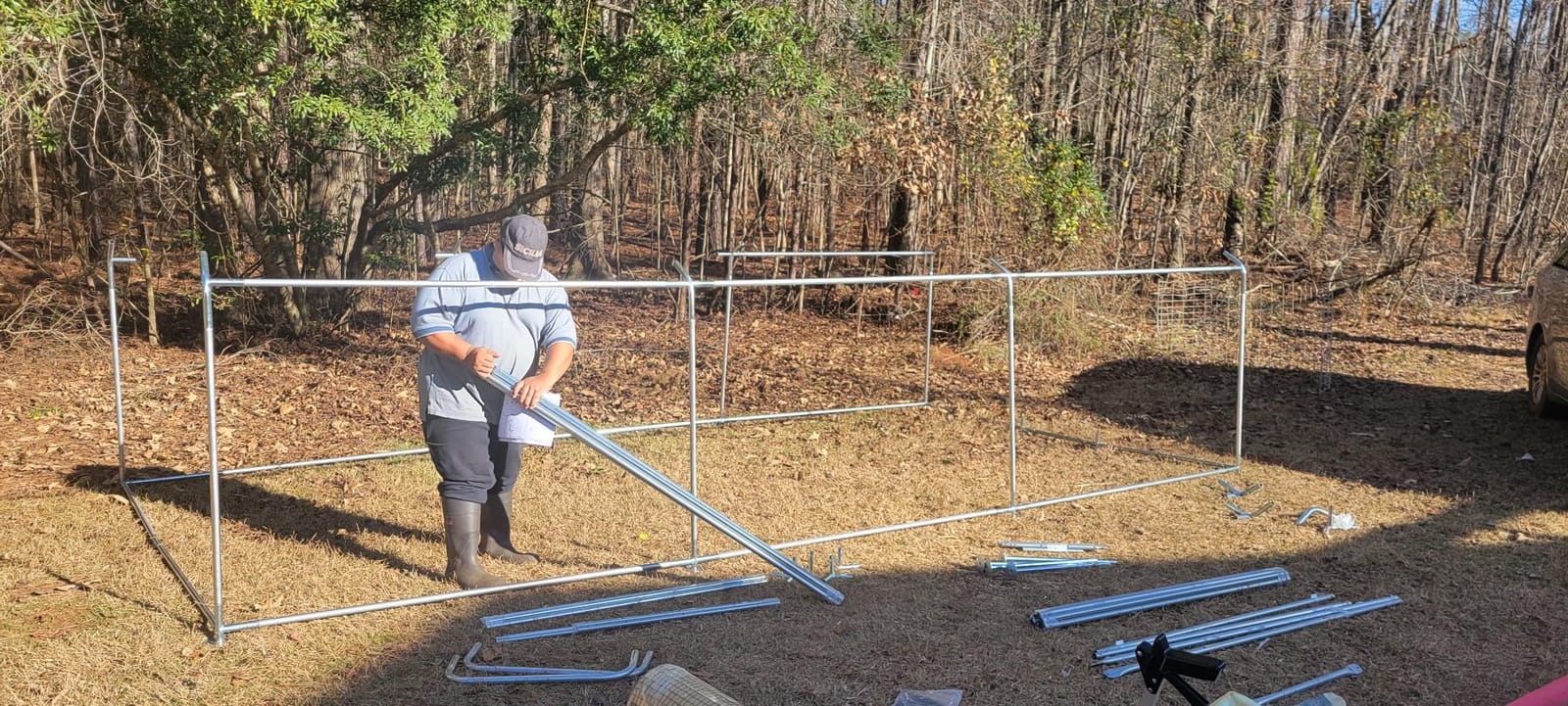 Quictent Large Metal Chicken Coop Run for 20+ Poultry w/Side Hardware Cloth customer photo 2