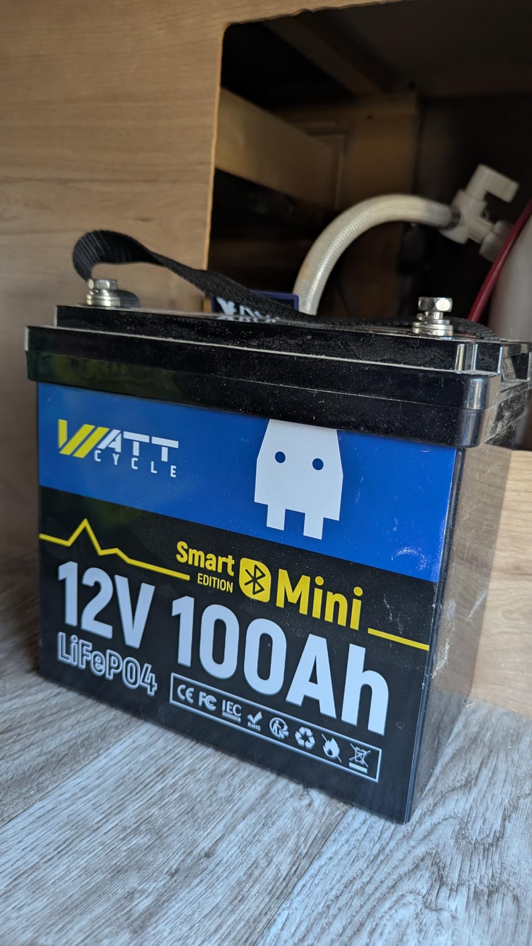 WattCycle 12V 100Ah Mini LiFePO4 Battery with Bluetooth 100A BMS Group 24 customer photo 1