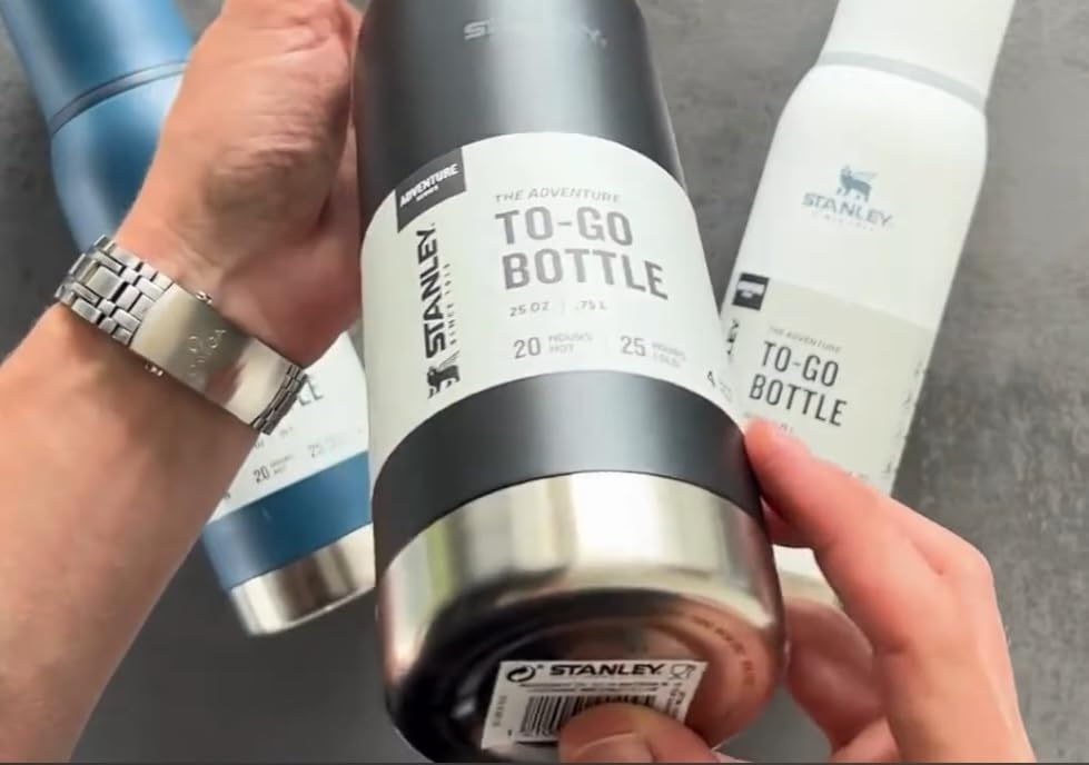 Stanley Adventure-To-Go Vacuum Bottle 1.1 qt | Wide Mouth with Leakproof Cup Lid | Keep Drinks Hot or Cold | Packable for Travel | Insulated Stainless Steel Thermal Bottle | BPA-Free | Frost customer photo 1