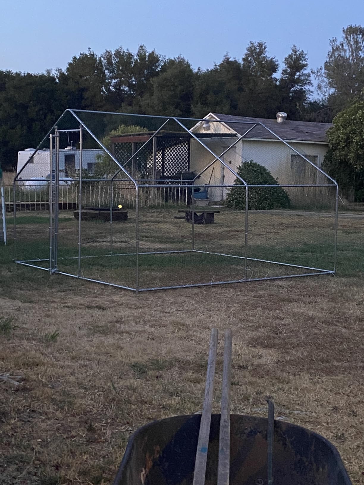 Outvita Chicken Coop, 19.5×10 FT Large Metal Chicken House, Poultry Habitat Cage with Waterproof Cover, Walk-in Chicken Run Pen for Small Animals, Yard, Farm, Patio customer photo 2