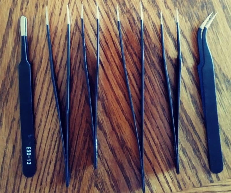 6 Pcs Precision Tweezers Set, Anti-Static Stainless Steel Craft customer photo 2