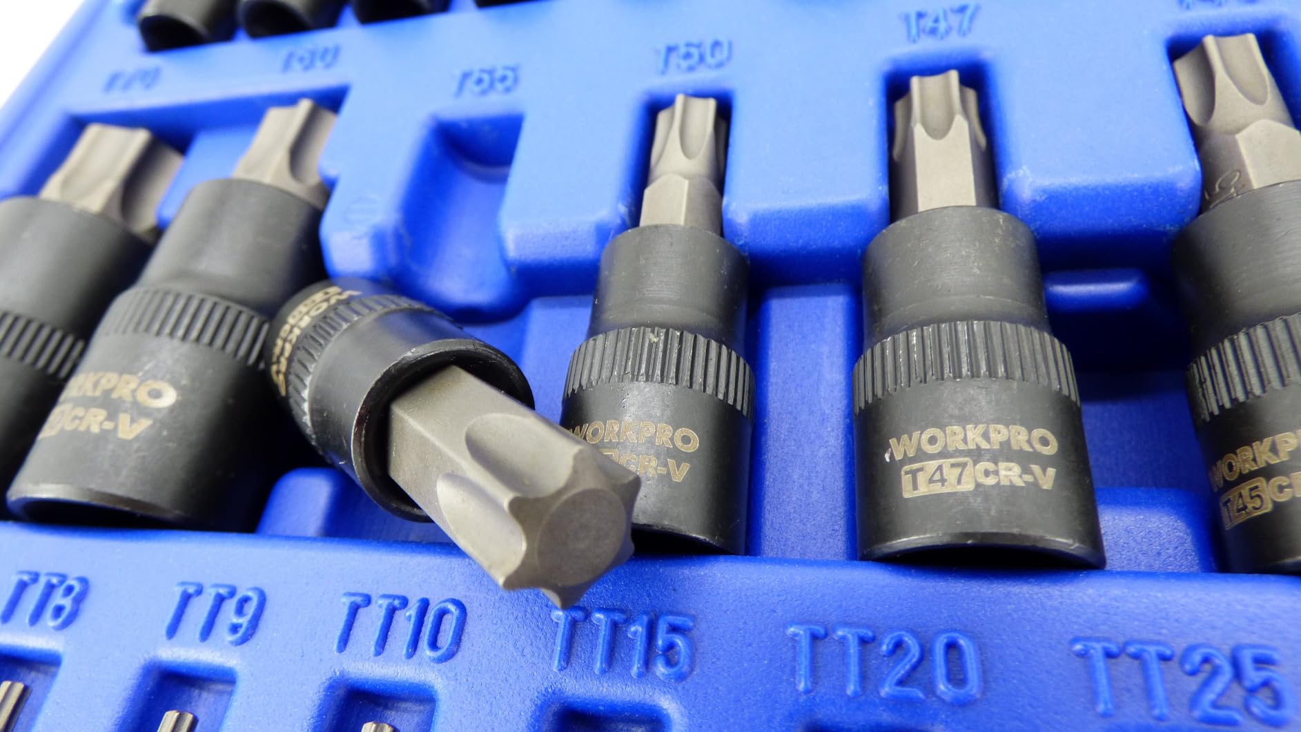 WORKPRO 60-piece Master Torx Bit Set,CR-V Torx Sockets & E Socket Set customer photo 2