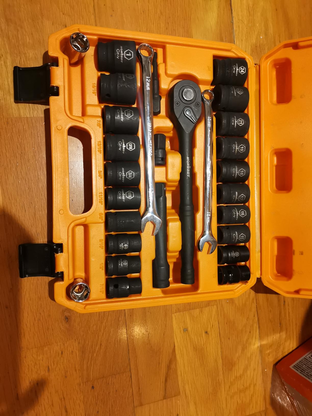 HORUSDY 66-Piece Allen Socket Set, Torx Bit & Female External Star Sockets | Durable S2 Steel SAE & Metric Kit for Automotive, Motorcycle & Home Repair | T8-T70, E4-E24 with 4 Impact Adapters customer photo 1