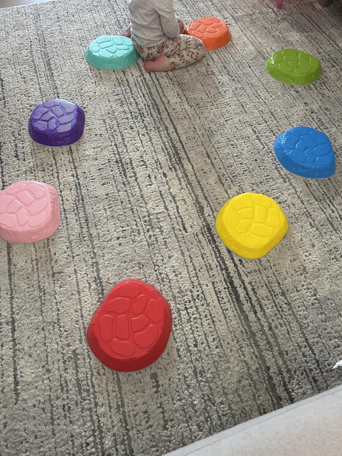 Stepping Stones for kids,8/12 PCS Durable Non-Slip Balance Stones Indoor Outdoor toys for toddlers develope Kids Balance and Coordination Skills customer photo 1