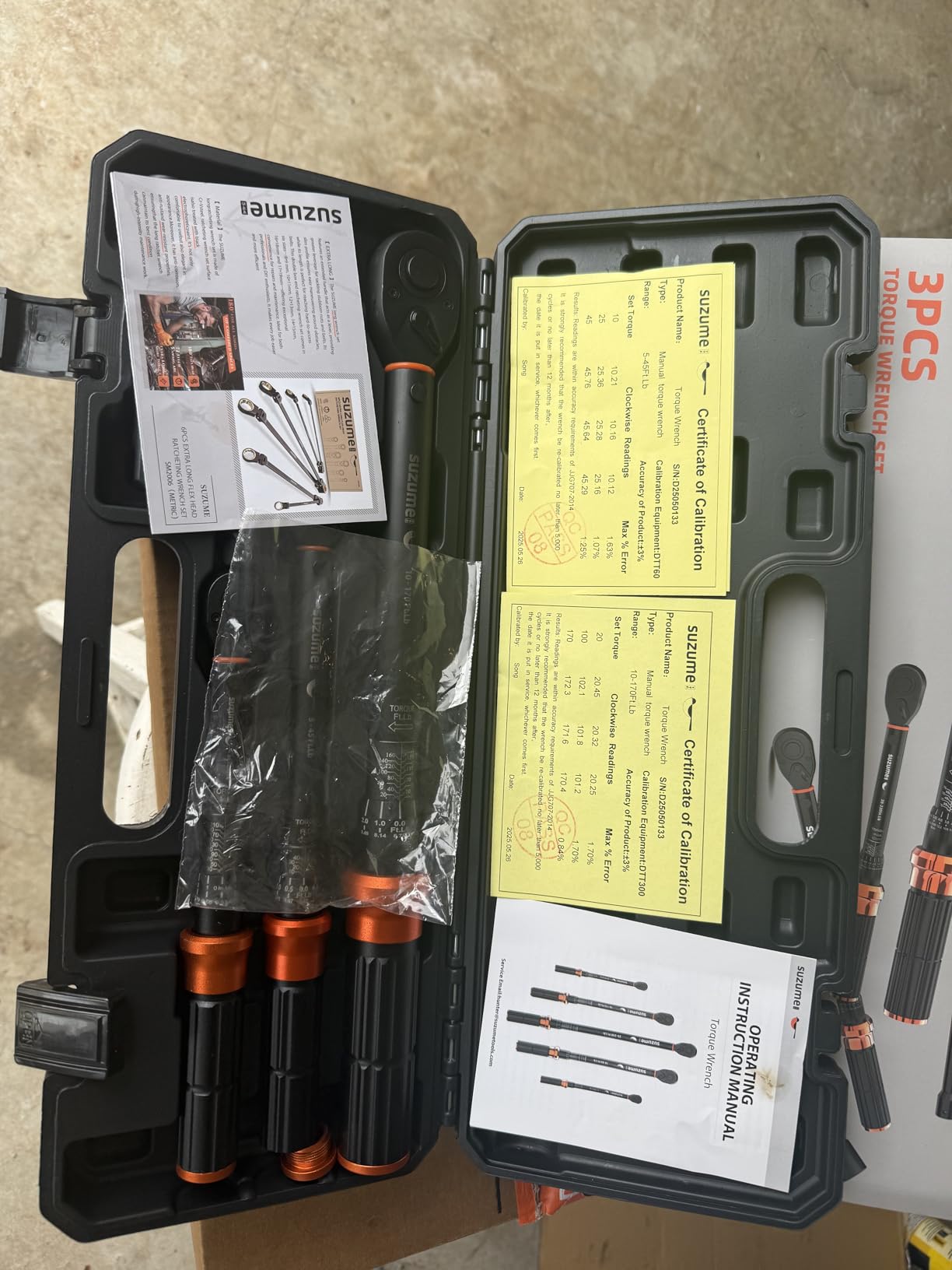 SUZUME Torque Wrench Set 1/2 3/8 1/4 Inch Drive Click ±3% Accuracy customer photo 2