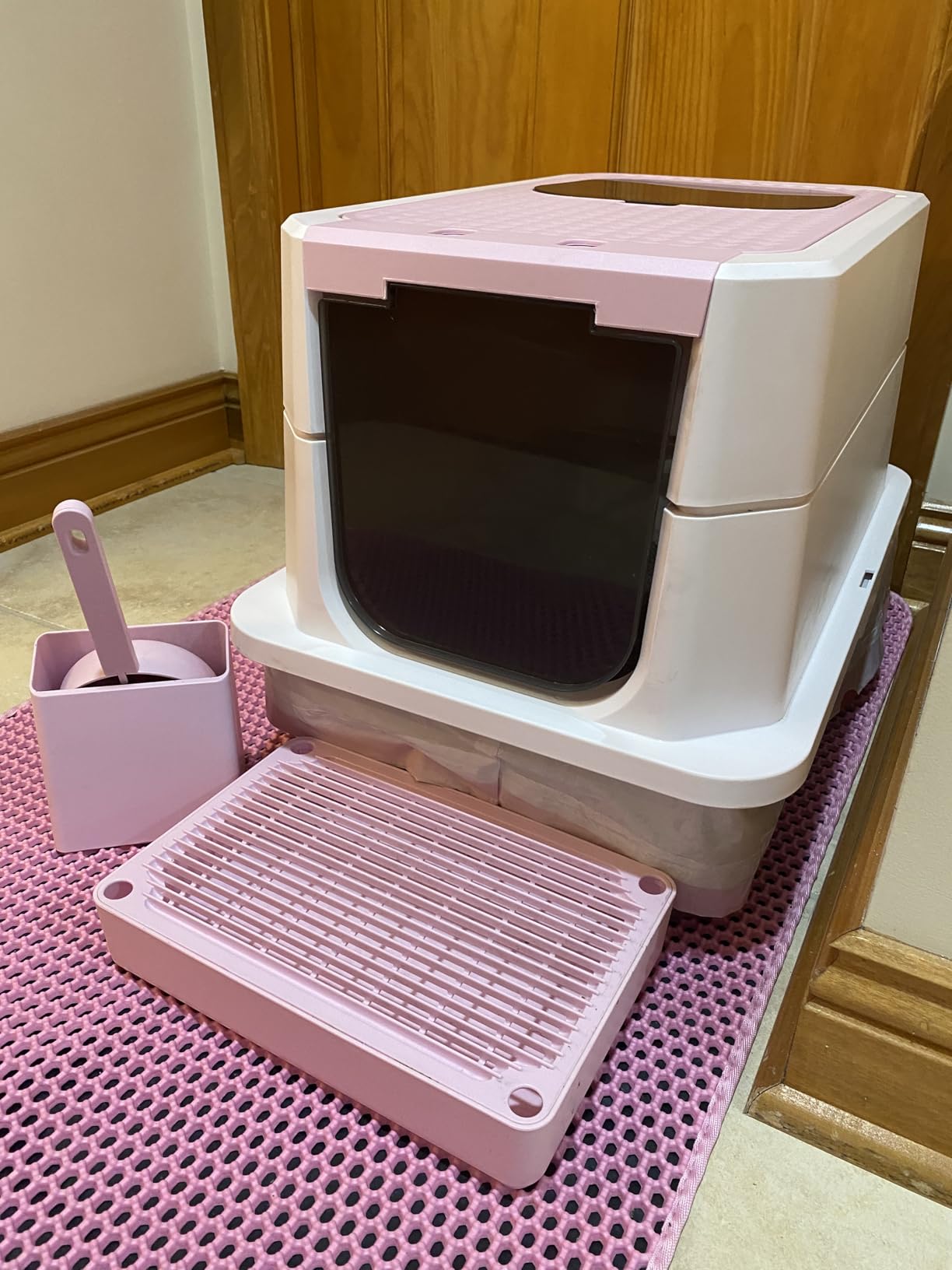 Cat Litter Mat, Double Layer Honeycomb Litter Box Mat customer photo 2