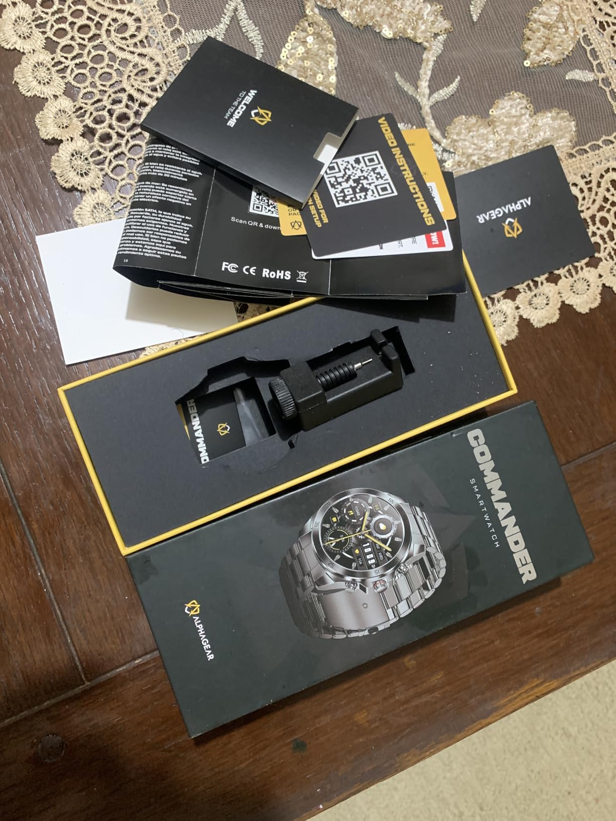 ALPHAGEAR Commander Smartwatch for Men, 1.43