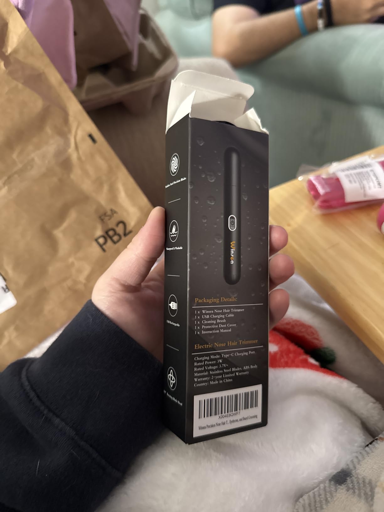 Winsea Precision Nose Hair Trimmer – 360° Safe & Efficient Electric Trimming, USB Rechargeable, Waterproof, for Nose, Ear, Eyebrows, and Beard Grooming customer photo 2