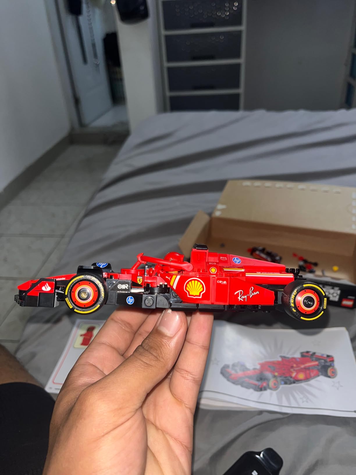 LEGO Speed Champions Ferrari SF-24 F1 Race Car Toys - Building Sets for Kids, Boys & Girls, Ages 10+ - Ferrari F1 Model Car Kits for Display or Play - Gift Ideas for Birthdays and Fans - 77242 customer photo 2