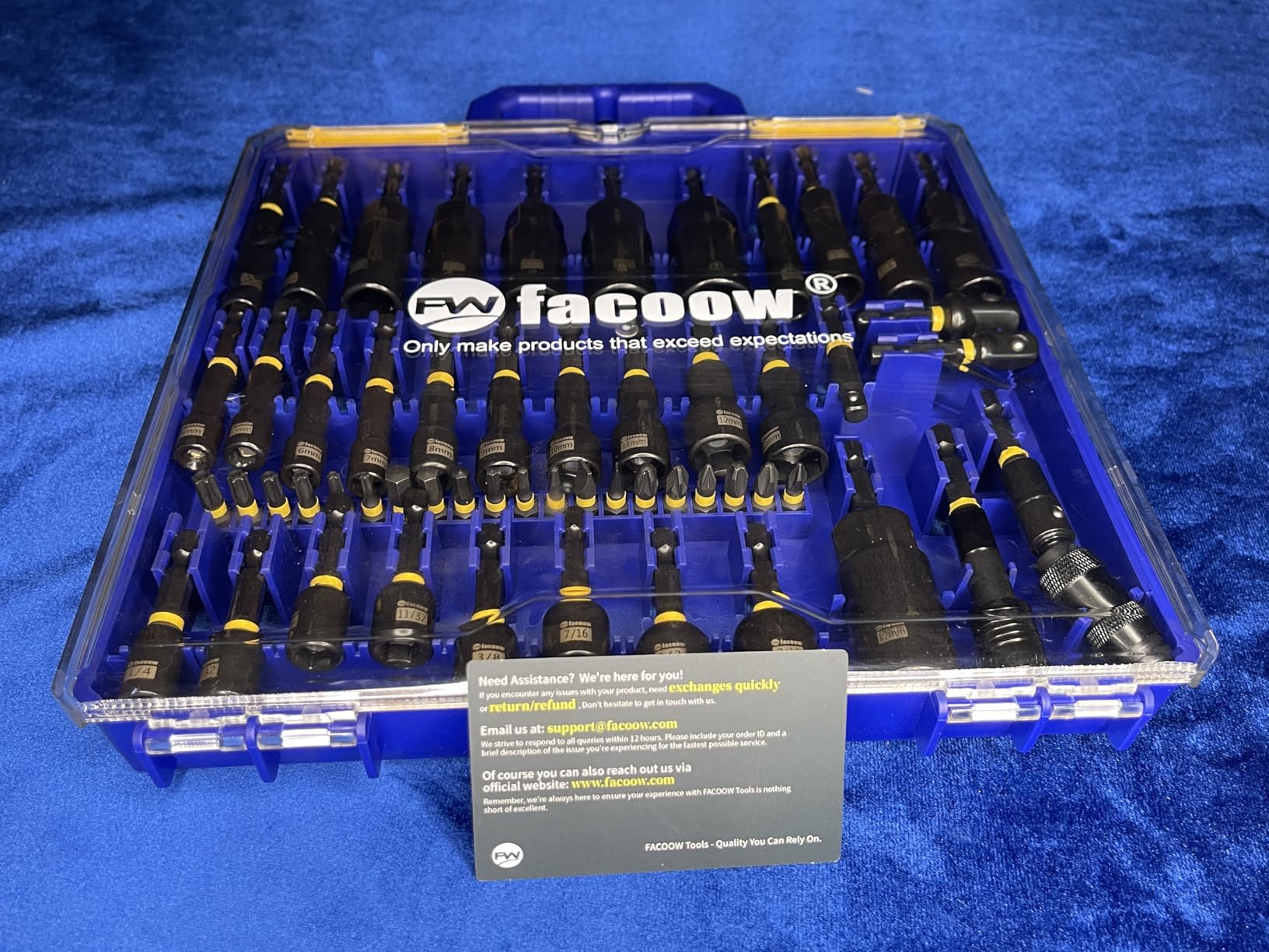 Facoow 55PCS Magnetic Impact Nut Driver Set, SAE/Metric Deep Nut Drivers customer photo 1