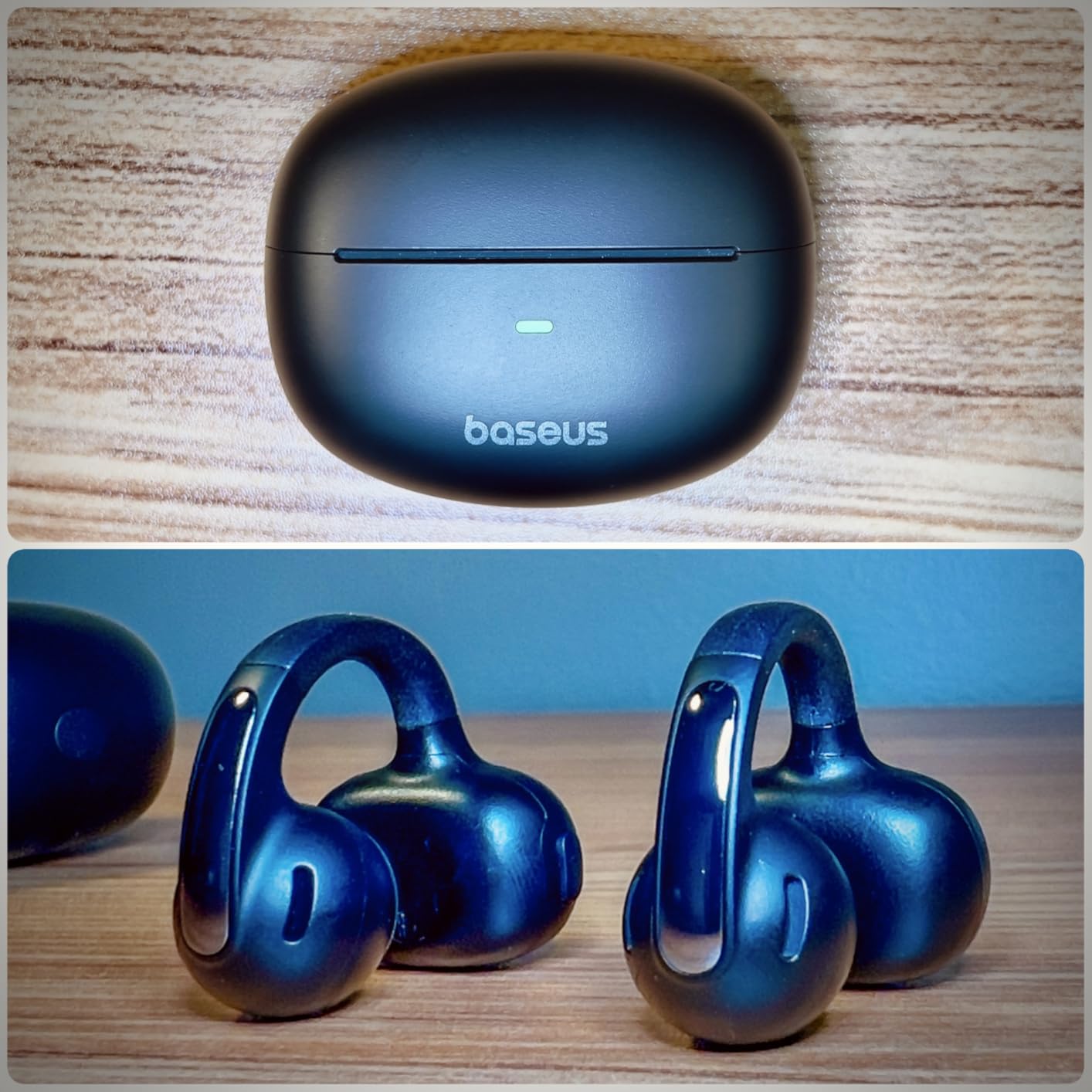 Baseus Bowie MC1 Open Ear Clip-On Earbuds, Adaptive Comfort with Anti-Drop Design, Impactful Sound with Adaptive Bass Boost, Adaptive Noise Cancelling Calls, IP57 Waterproof, 40H Playtime, Lightweight customer photo 1