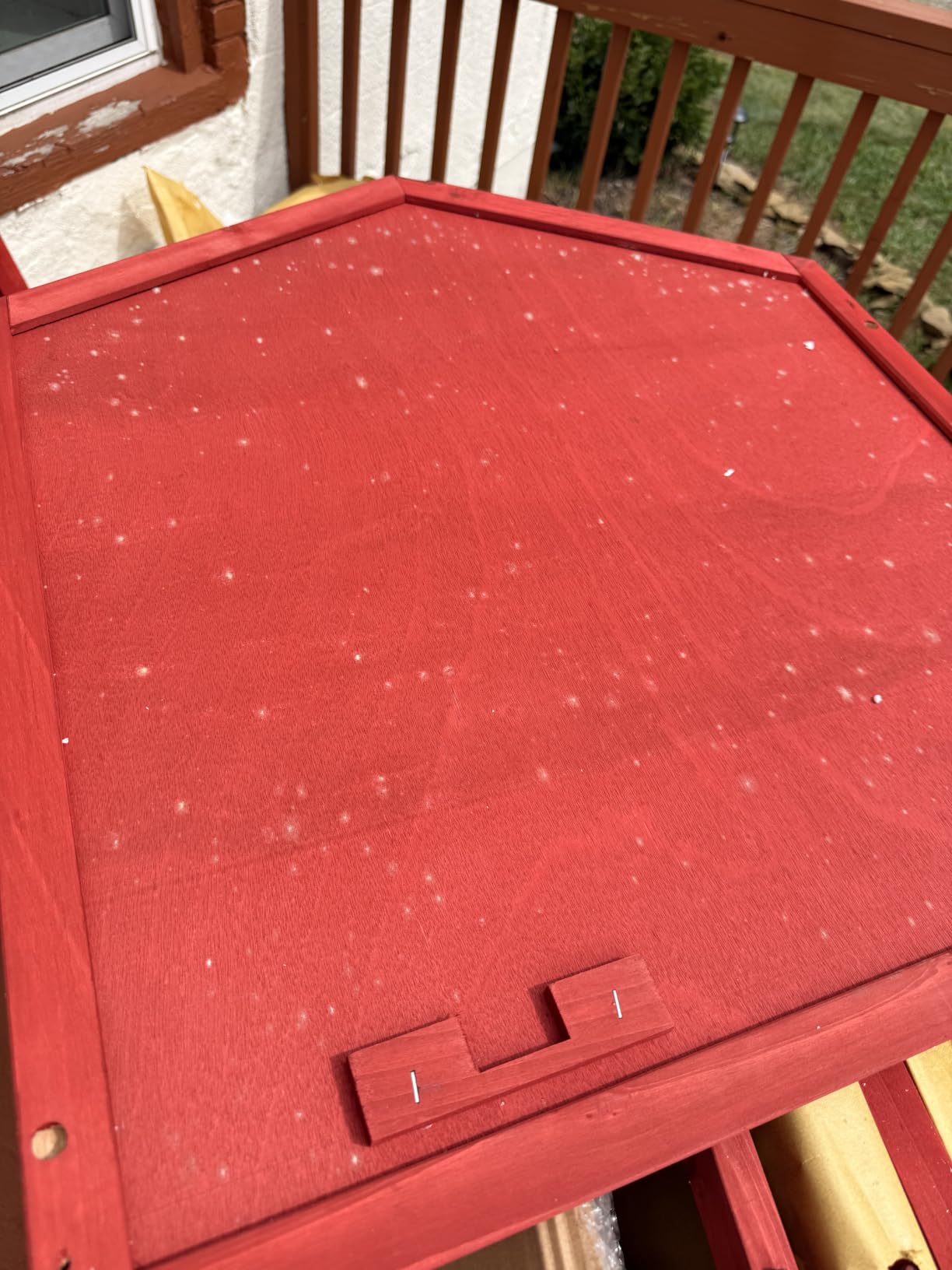 Chicken Coop with Wheels Wooden Outdoor Chicken House Easy Cleaning with Nesting Box, Deeper Leakproof Pull-Out Tray and UV Proof Panel Roof - Reinforced Version - Red customer photo 2