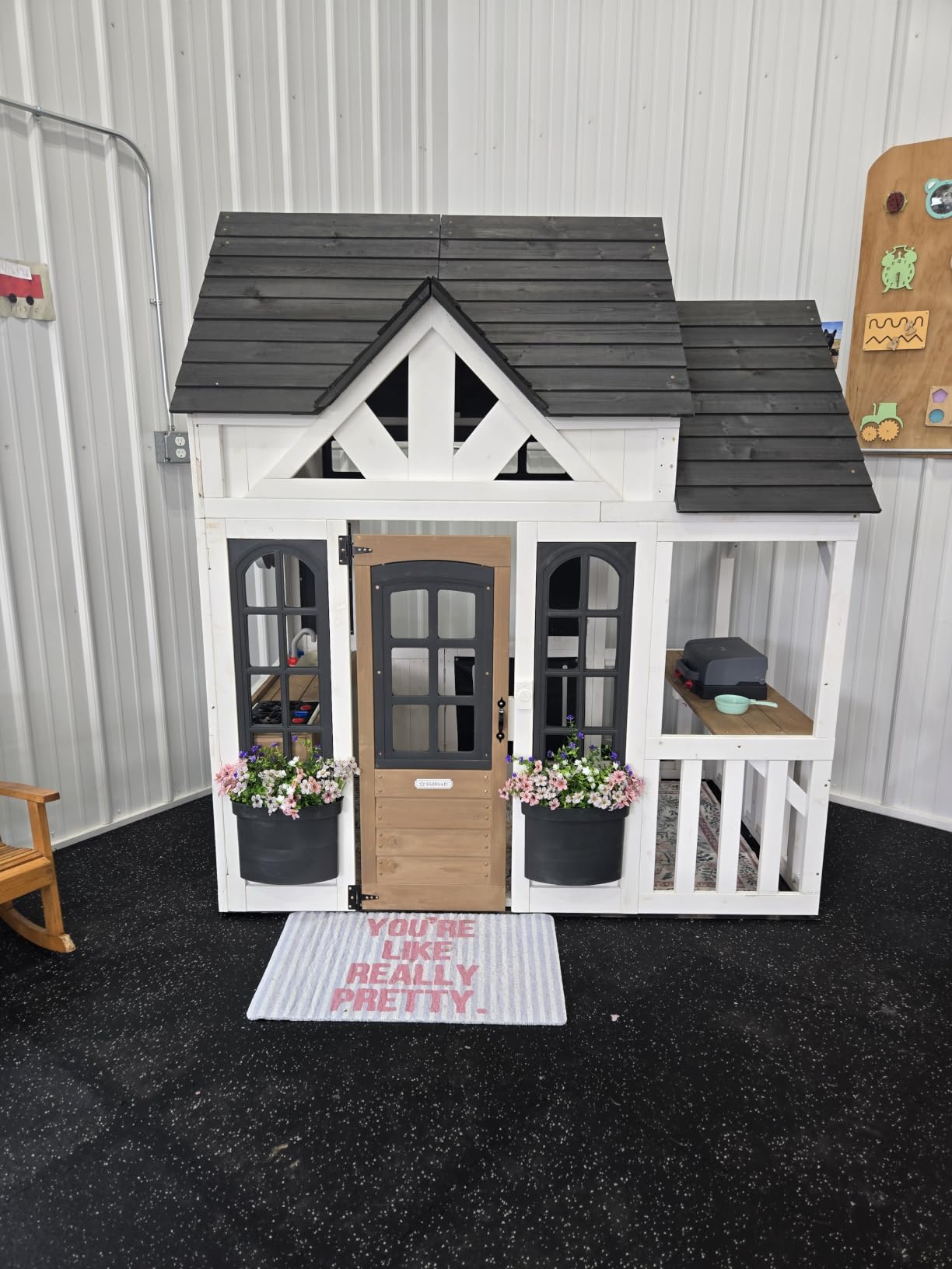 KidKraft Lantana Lane Wooden 6-ft. Tall Playhouse with Secret Door customer photo 2