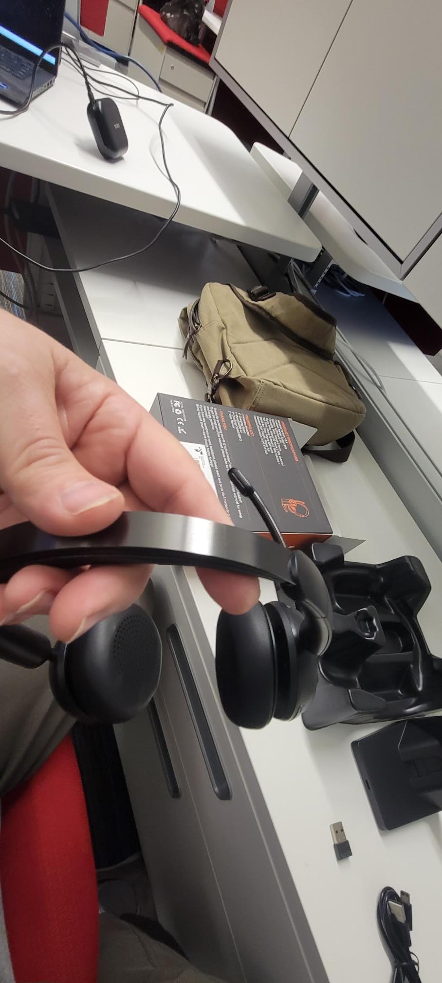 Upgrade ANC & ENC Wireless Headset with Mic for Work(Flip-to-Mute & Dongle) customer photo 2
