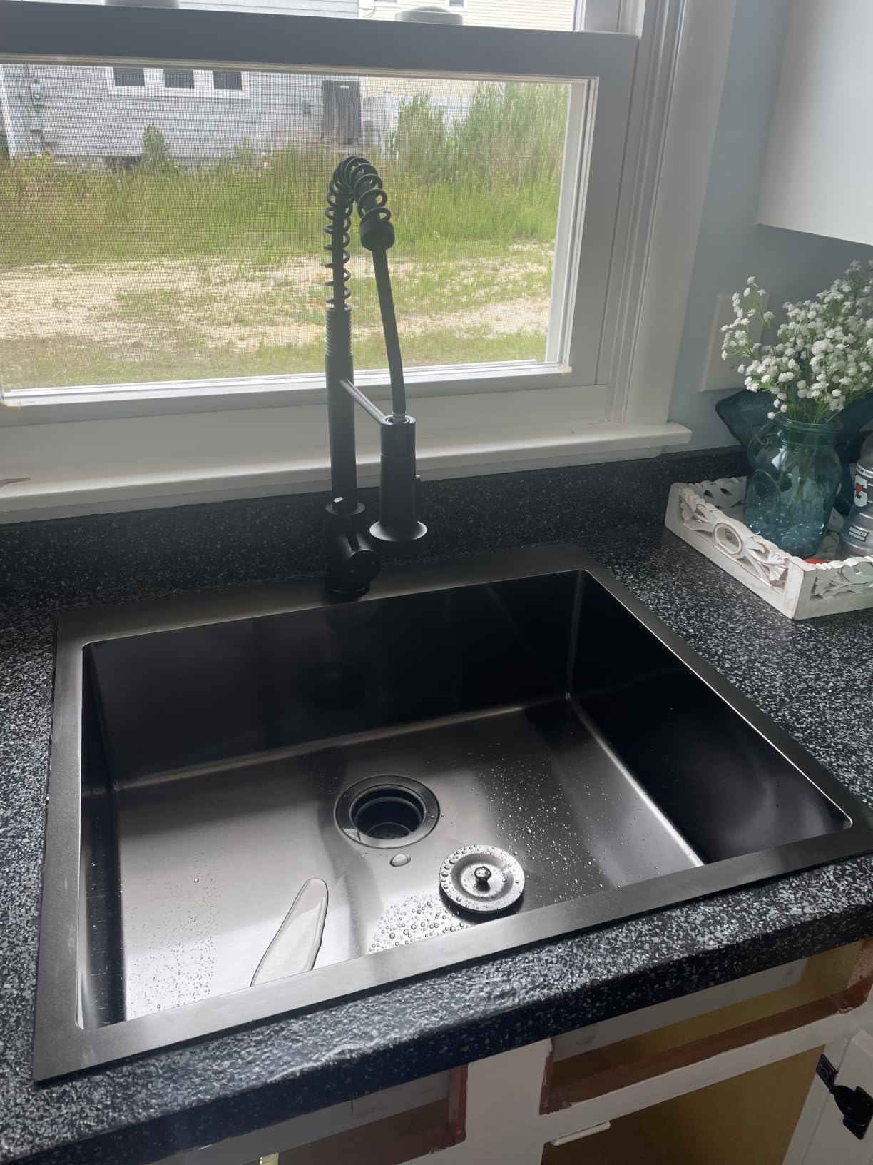 FORIOUS Black Kitchen Faucet with Purfied Water Filter, Pull Down Sprayer customer photo 2