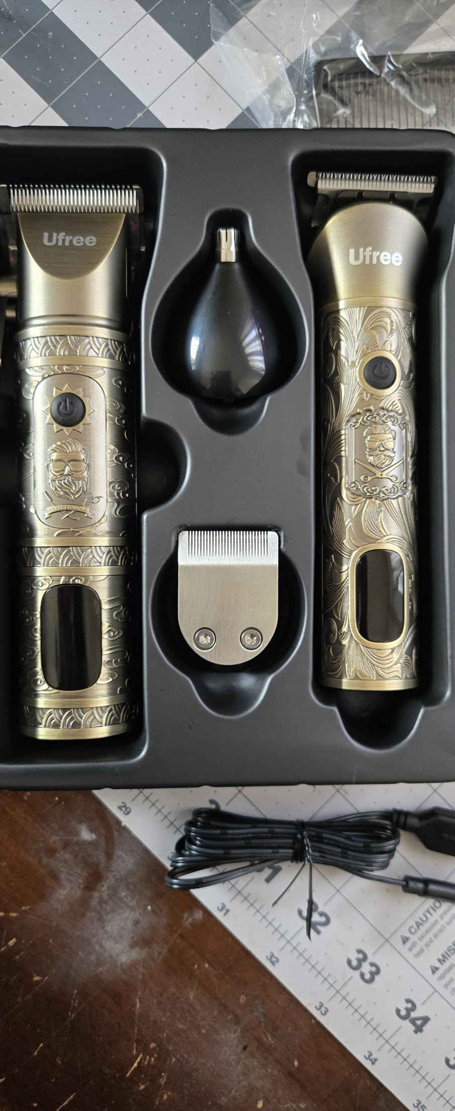 Ufree Hair Clippers for Men Professional, Cordless Beard Trimmer, Gray customer photo 1