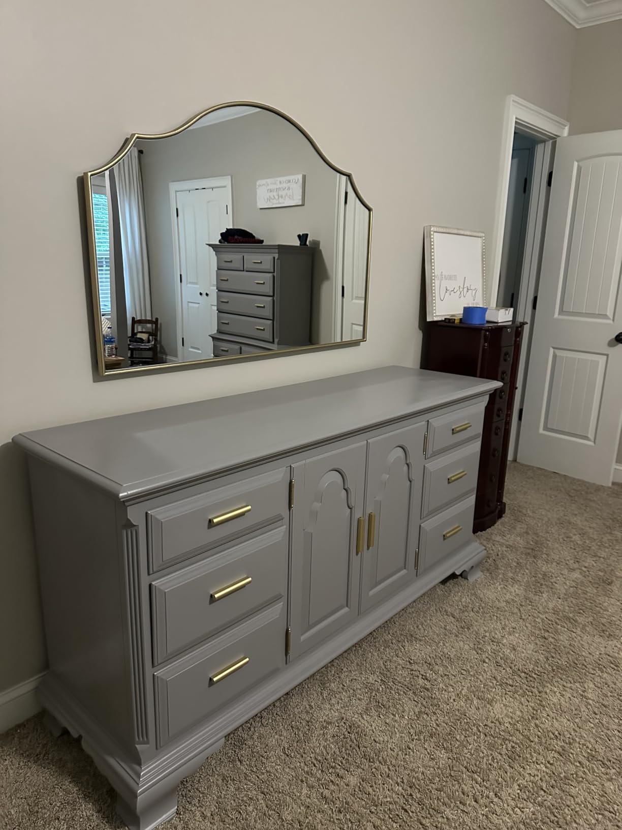 Besdomus Gold Scalloped Wall Mirror: 40