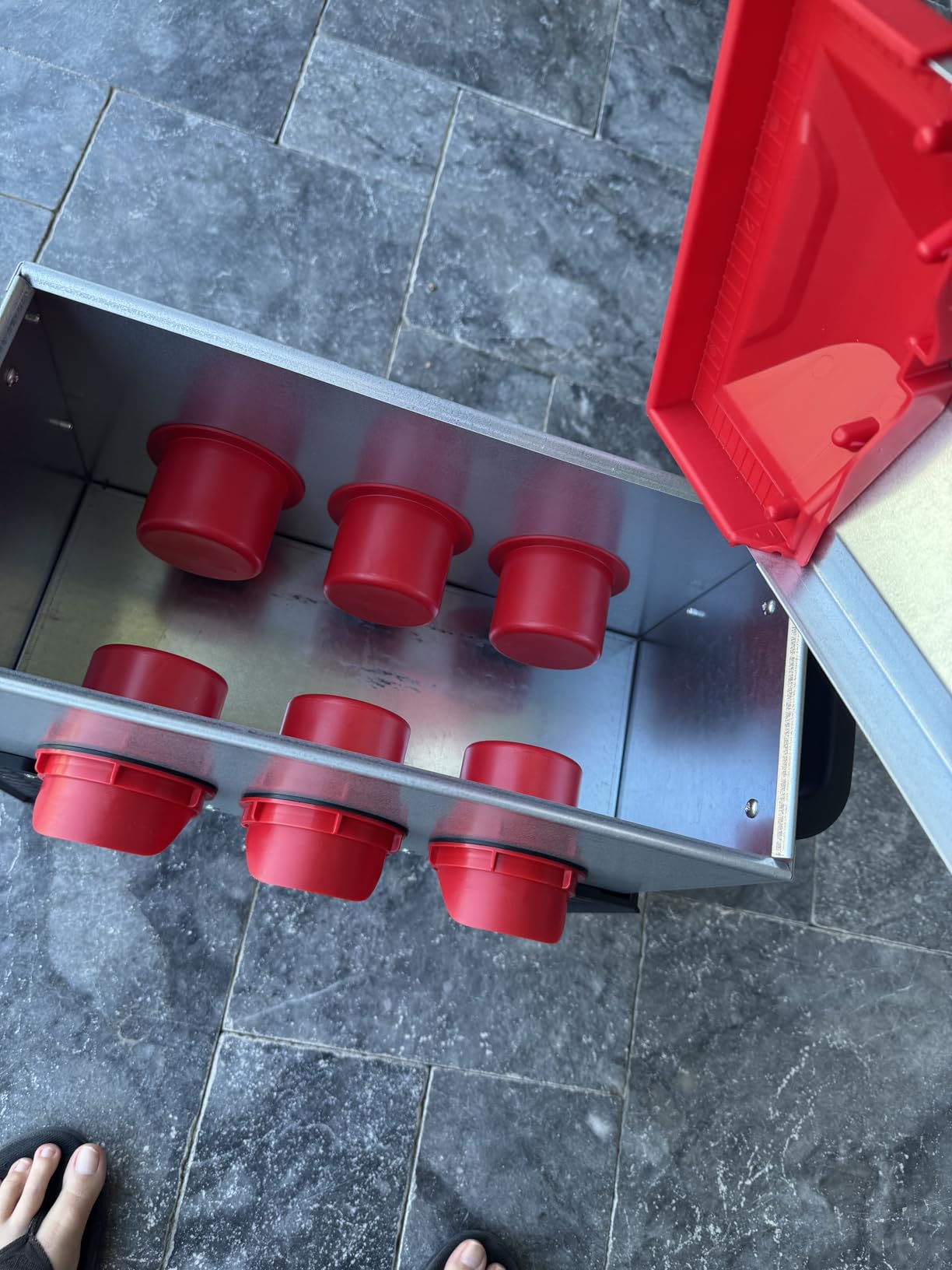 RentACoop 65 lb Large Capacity Chicken Feeder with 6 Ports, Adjustable Legs customer photo 2