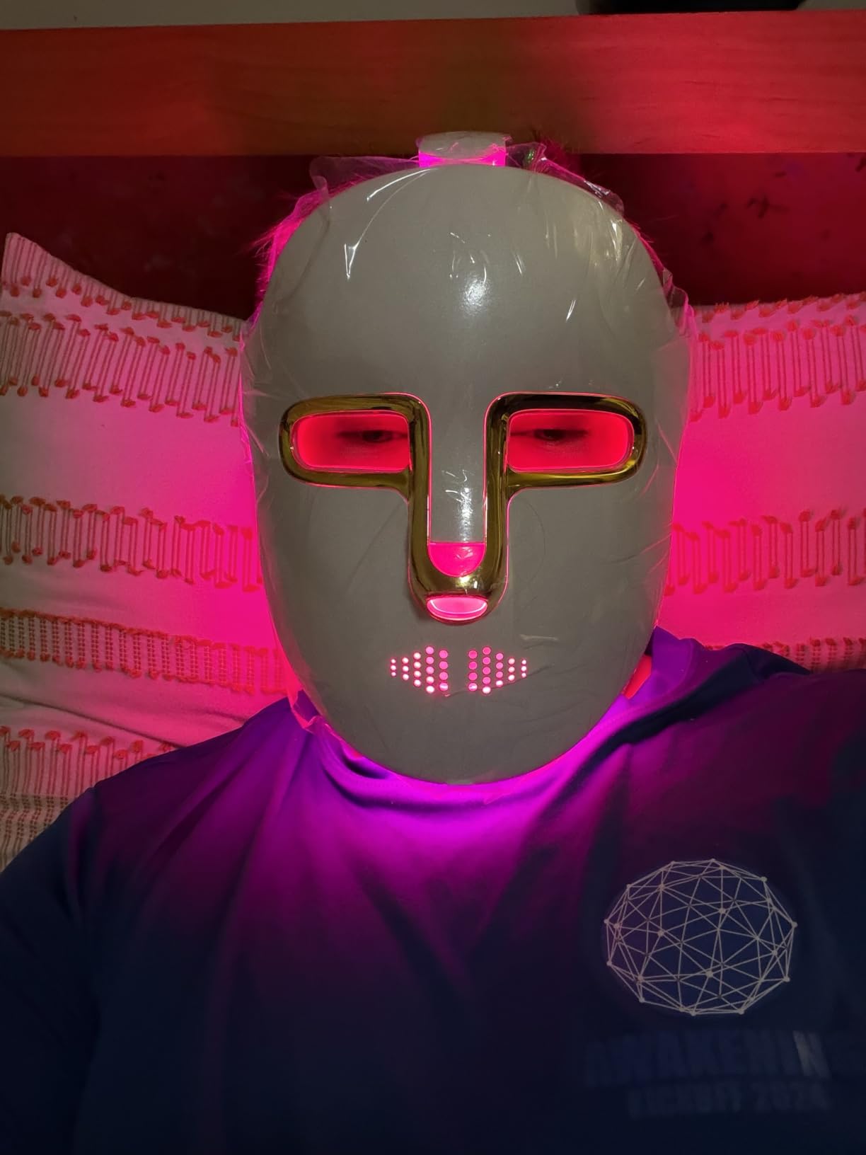 HSA FSA Red Light Therapy for Face Mask – LED Face Mask Light Therapy with Red Blue LED and Infrared Light, Anti-Aging, Blemish Repair Treatment customer photo 1