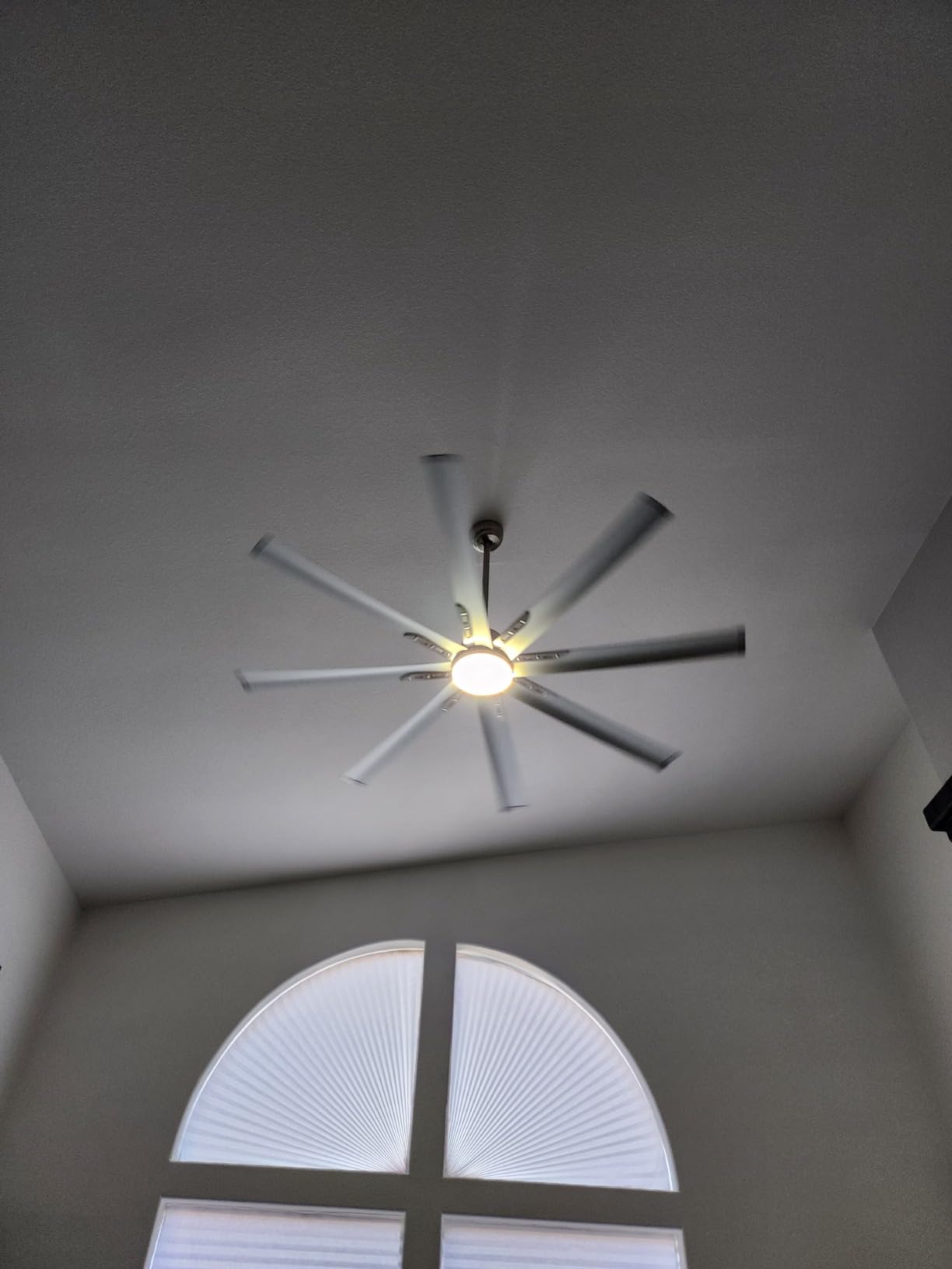 72 In Industrial Large Celing Fan No Light,8 Aluminum Blades,Matte Black customer photo 1